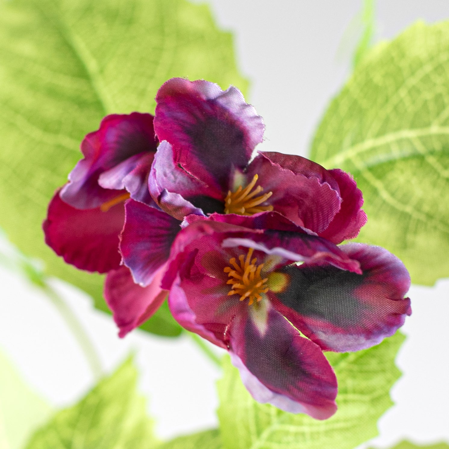 20" Poppy Hydrangea Pick: Yellow, Purple, Red detail photo 4