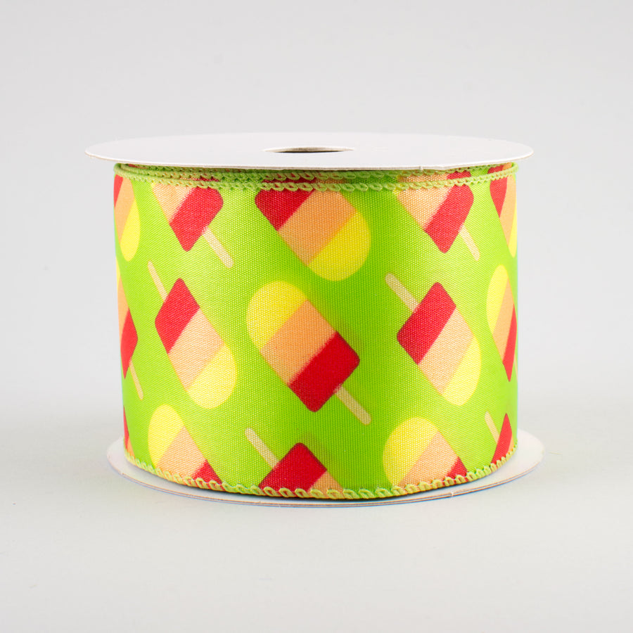 2.5" Popsicle Ribbon: Lime (10 Yards)