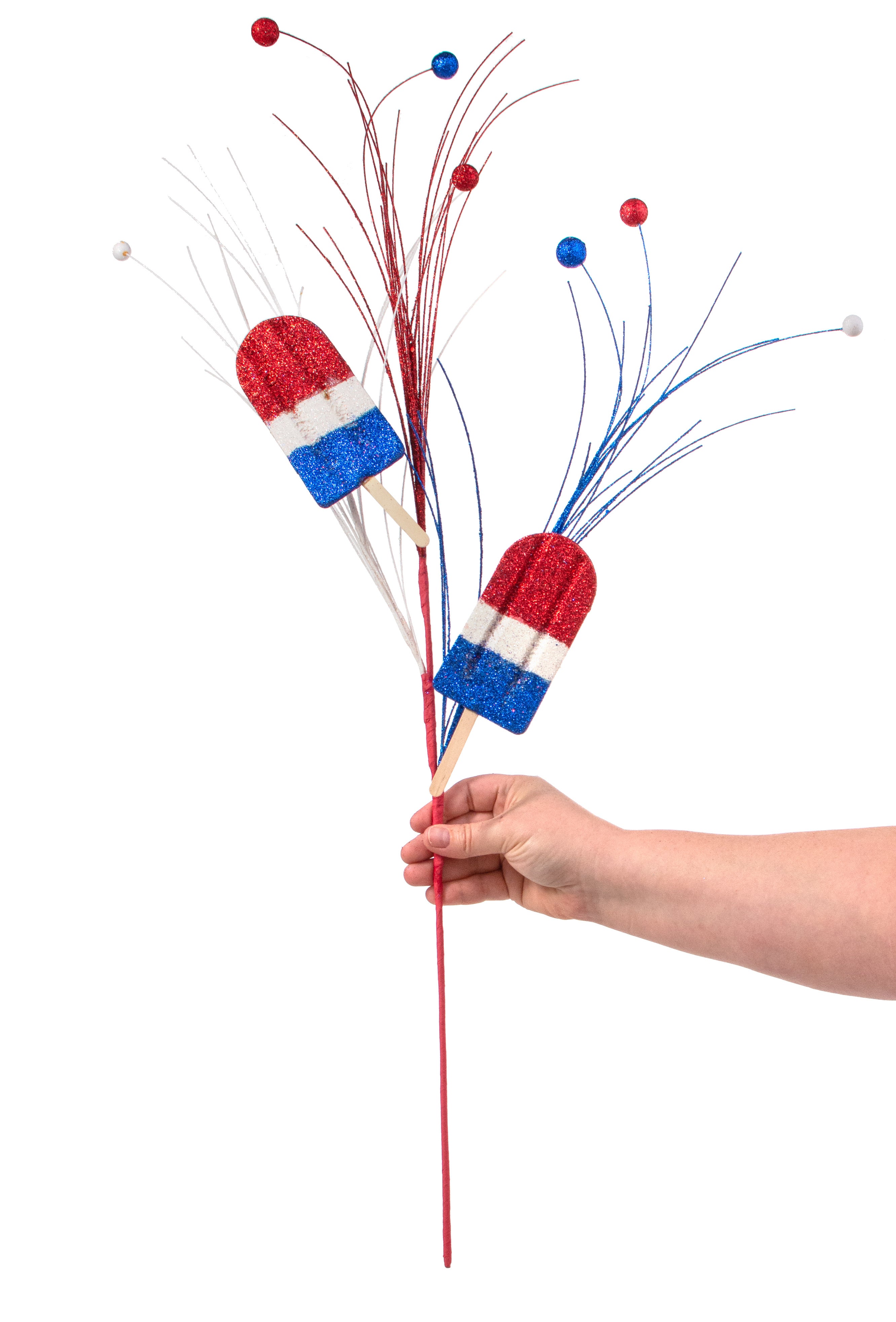 28" Popsicle Spray: Red, White, Blue detail photo 3