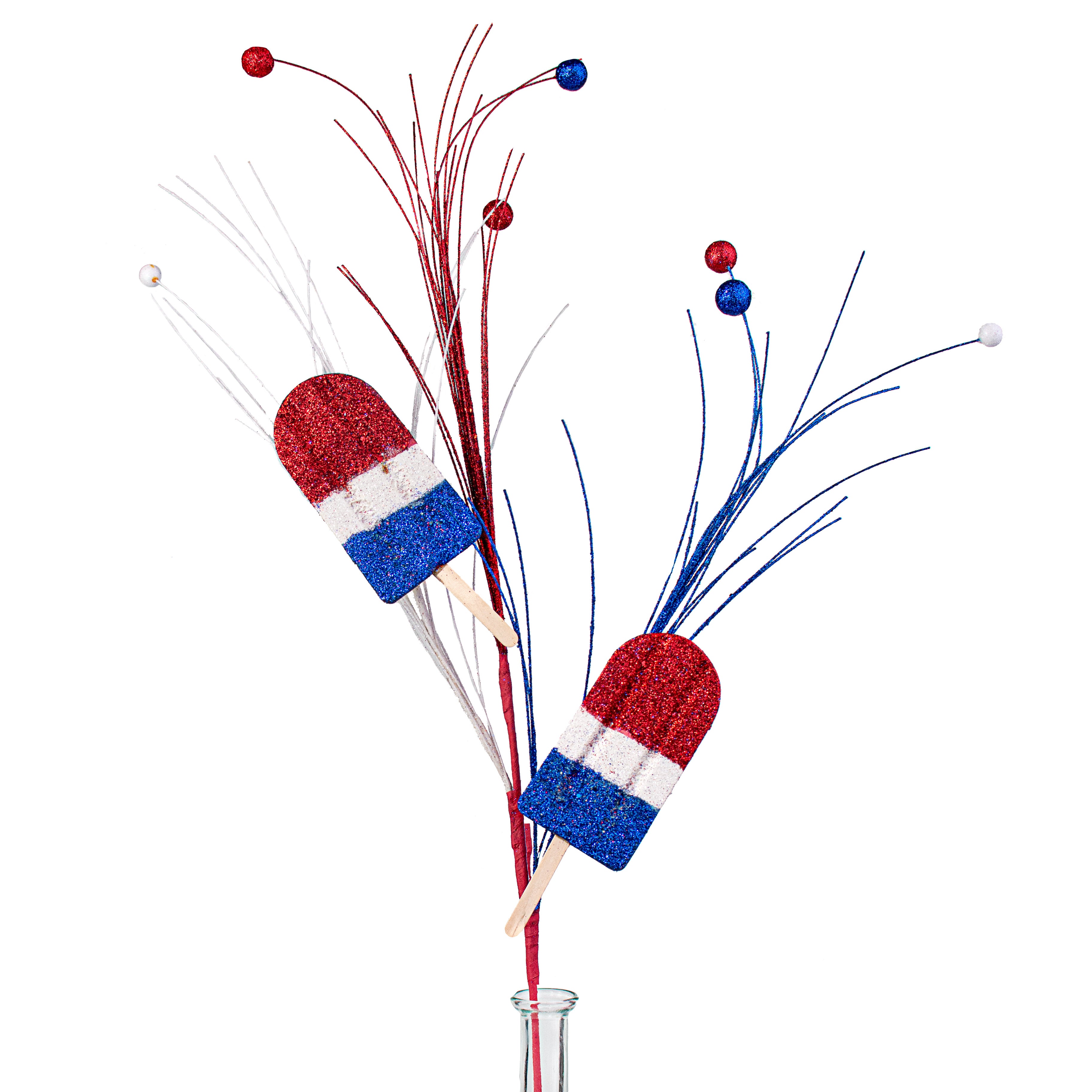 28" Popsicle Spray: Red, White, Blue Item Number: 74152RWB