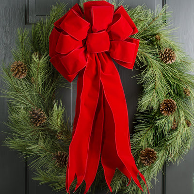 25" Premade Bow: Red Velvet Lifestyle Photo