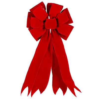 25" Premade Bow: Red Velvet Item Number: RB4316