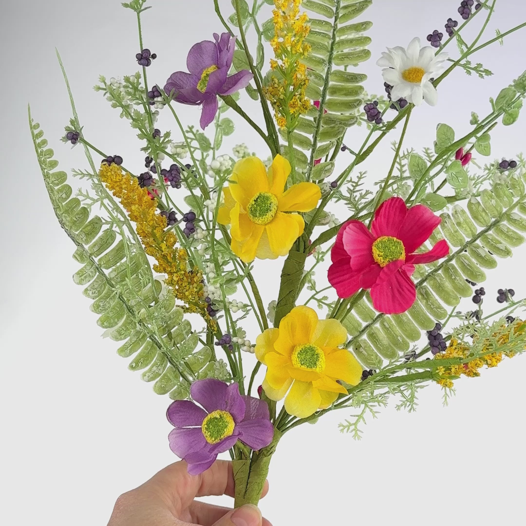 24" Garden Flower Teardrop | Nearly Natural