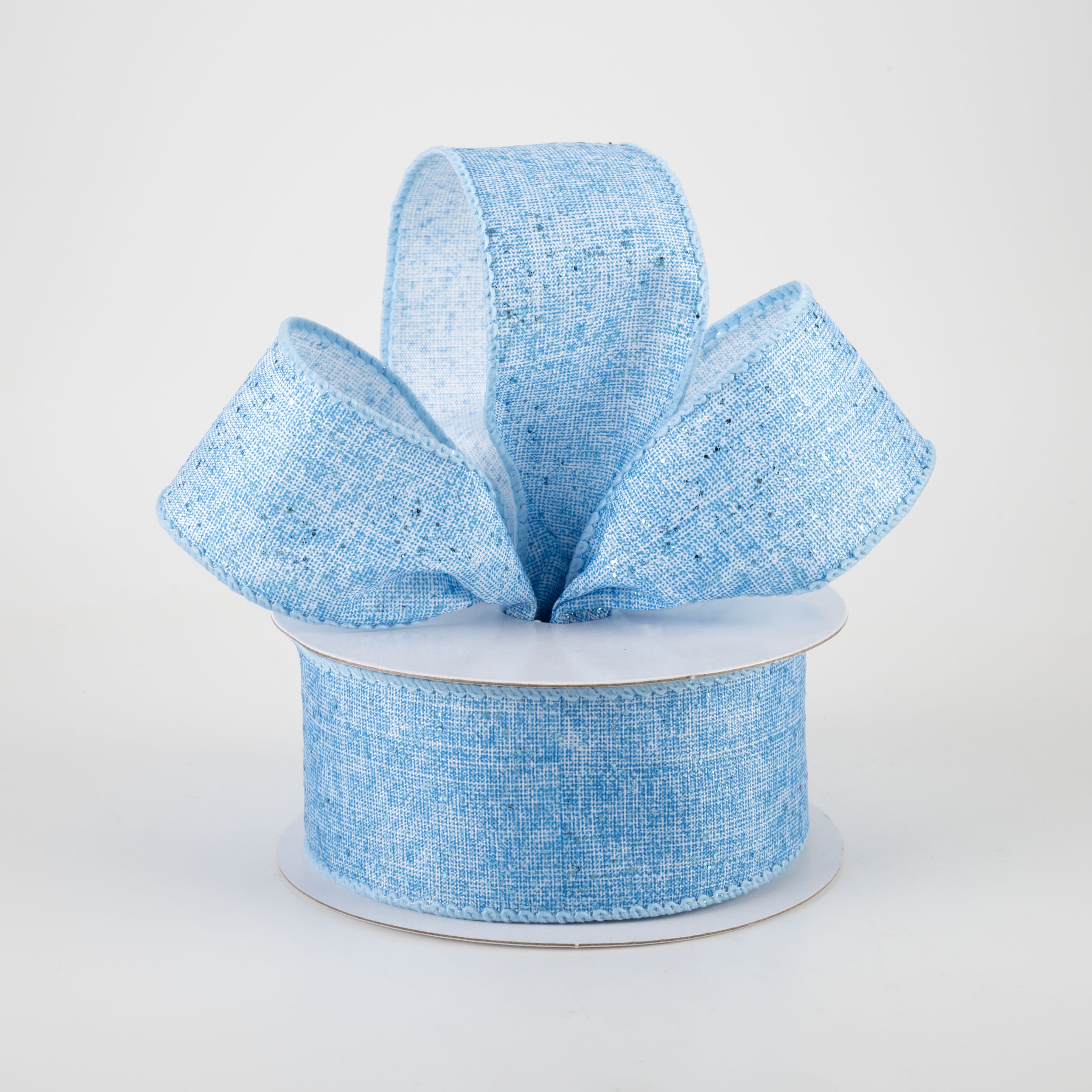 1.5" Printed Glitter Muslin: Light Blue (10 Yards) Lifestyle Photo