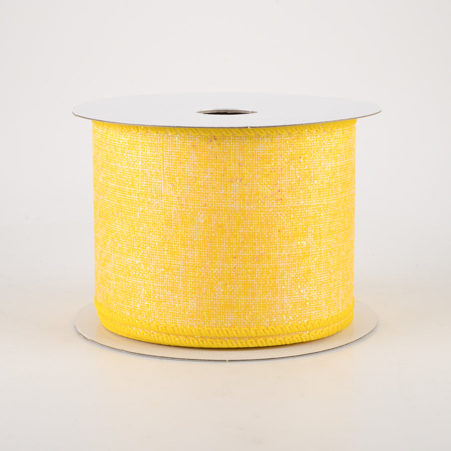 2.5" Printed Glitter Muslin: Yellow (10 Yards)