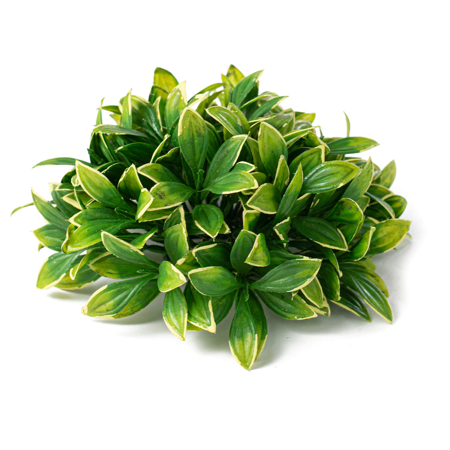 7" Privet Leaf Half Ball: Green & Yellow Item Number: 2310422GY