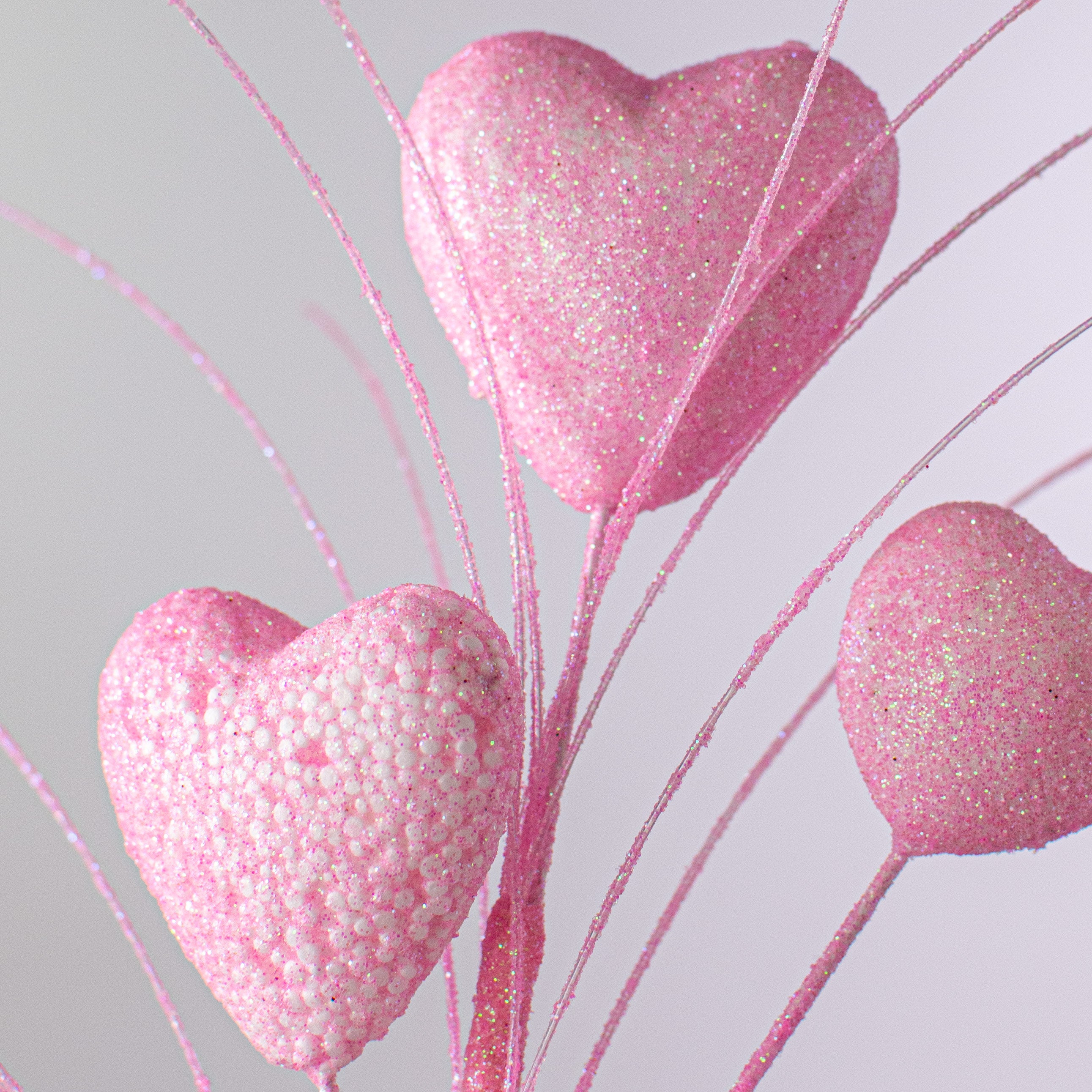 14" Puffed Heart Spray: Pink Lifestyle Photo