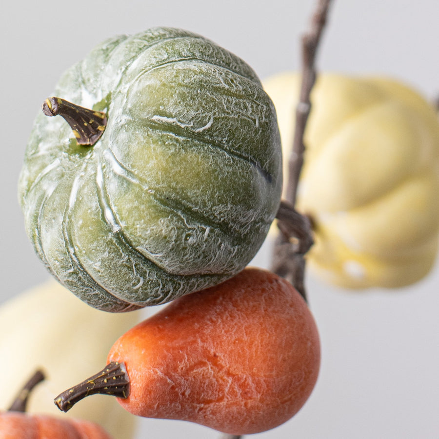 30" Pumpkin & Gourd Spray: Olive, Orange, Cream Lifestyle Photo