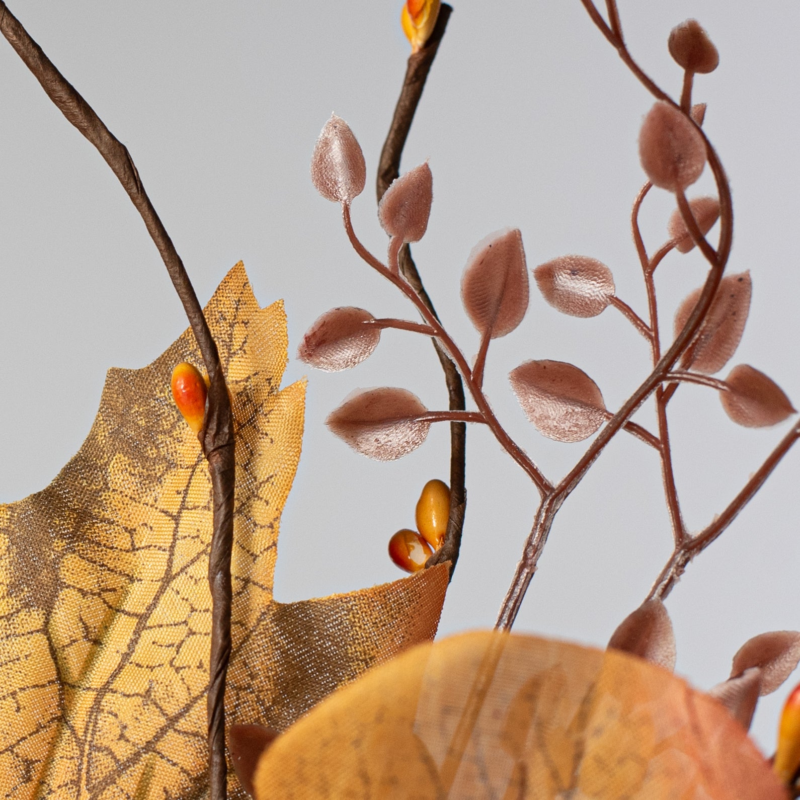 11" Pumpkin & Maple Leaves Pick detail photo 4