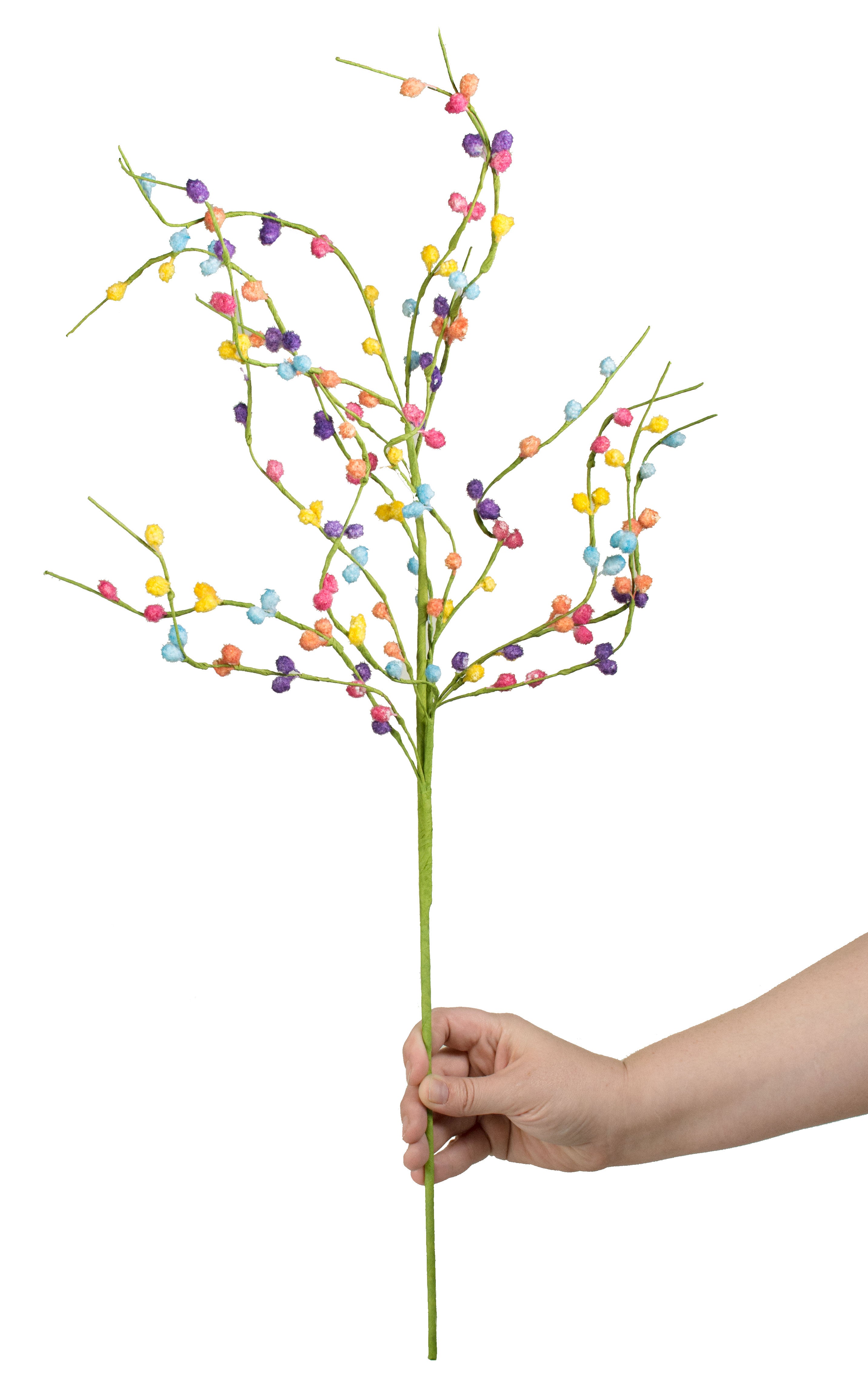 29" Pussy Willow Spray: Spring Multicolor detail photo 3