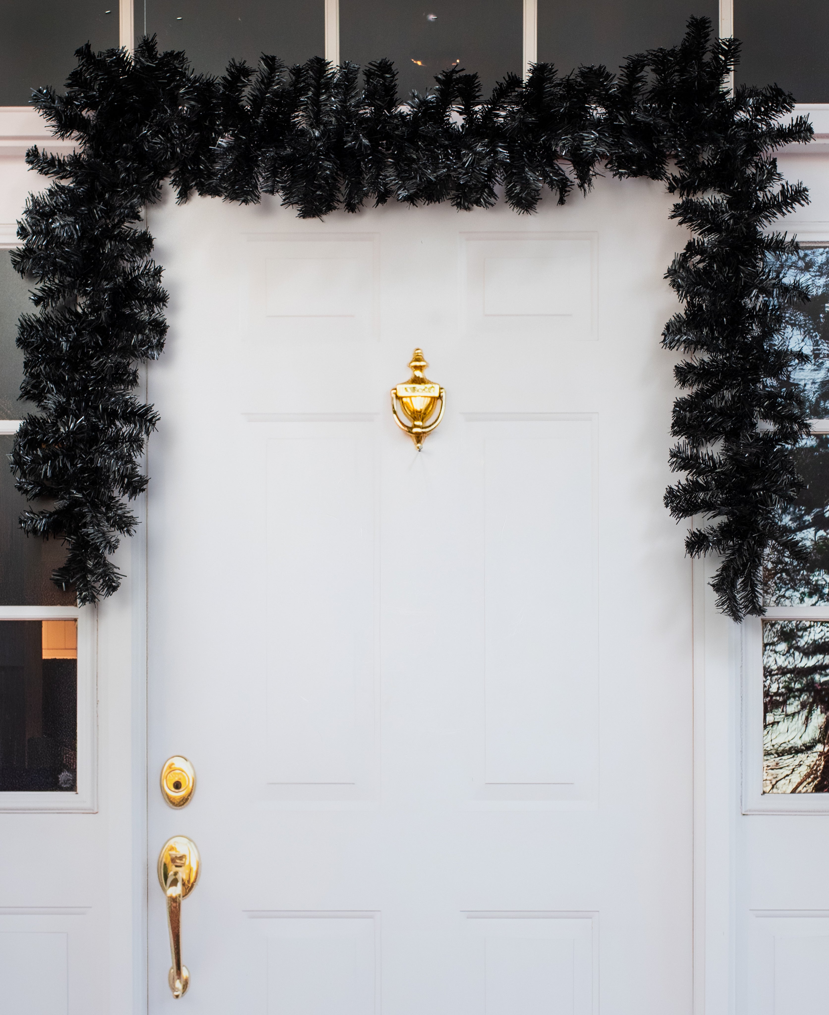 9' PVC Pine Garland: Black (201 Tips) Lifestyle Photo