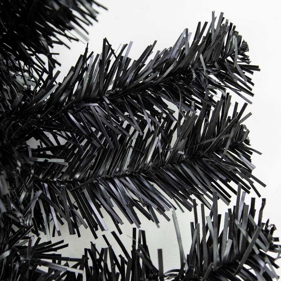 9' PVC Pine Garland: Black (201 Tips) detail photo 3