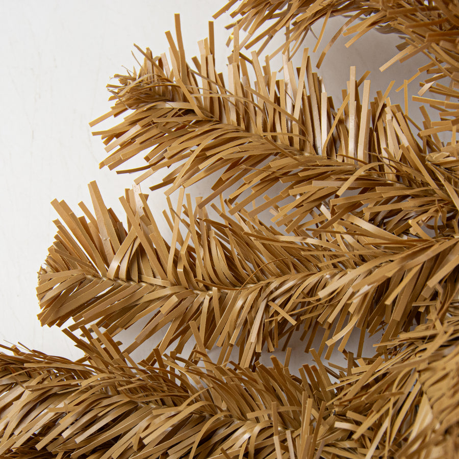9' PVC Pine Garland: Burlap Tan (201 Tips) detail photo 3