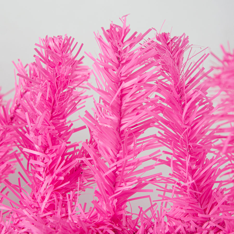 9' PVC Pine Garland: Pink (201 Tips) detail photo 3