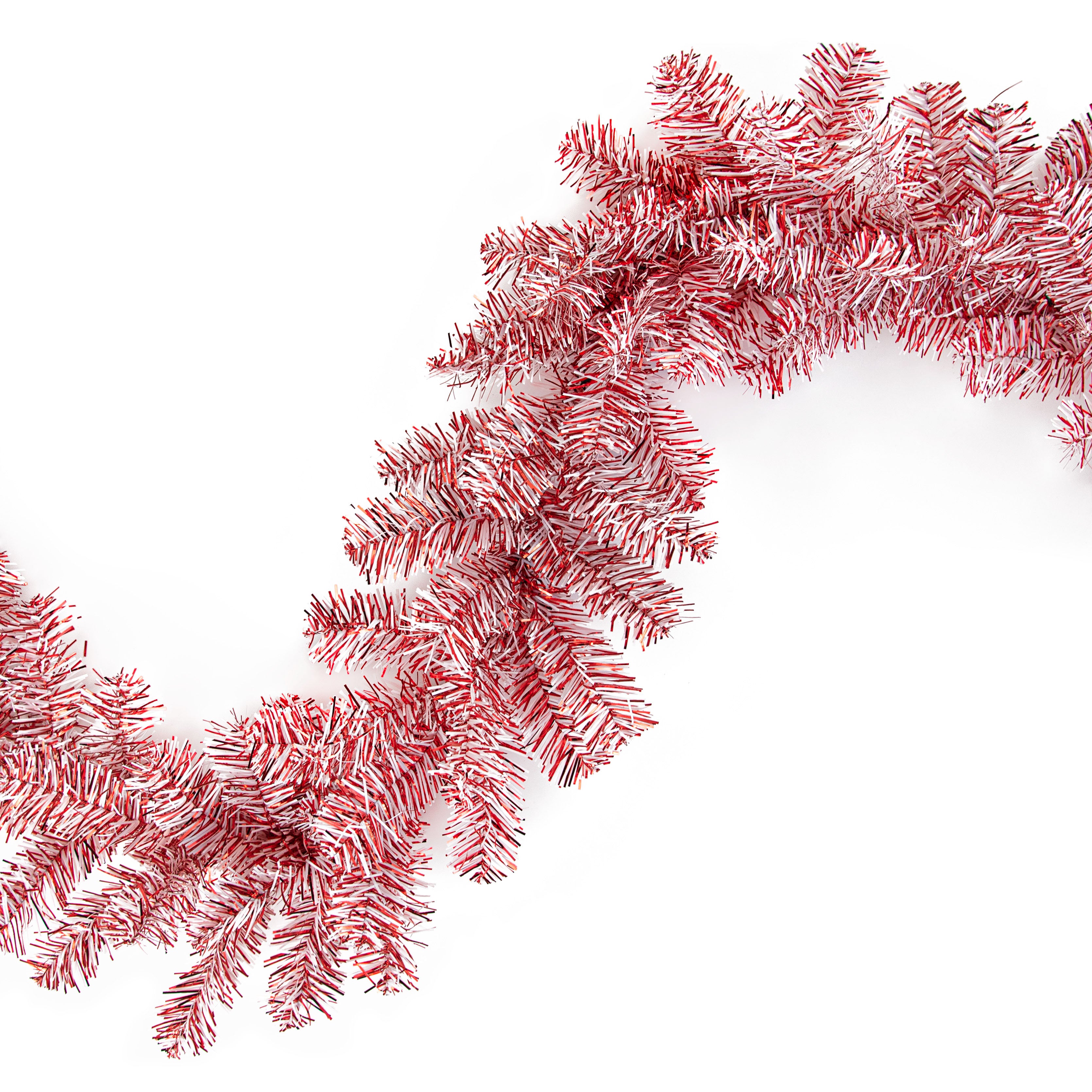 6' PVC Pine Garland: Red & White Item Number: 85630GA6