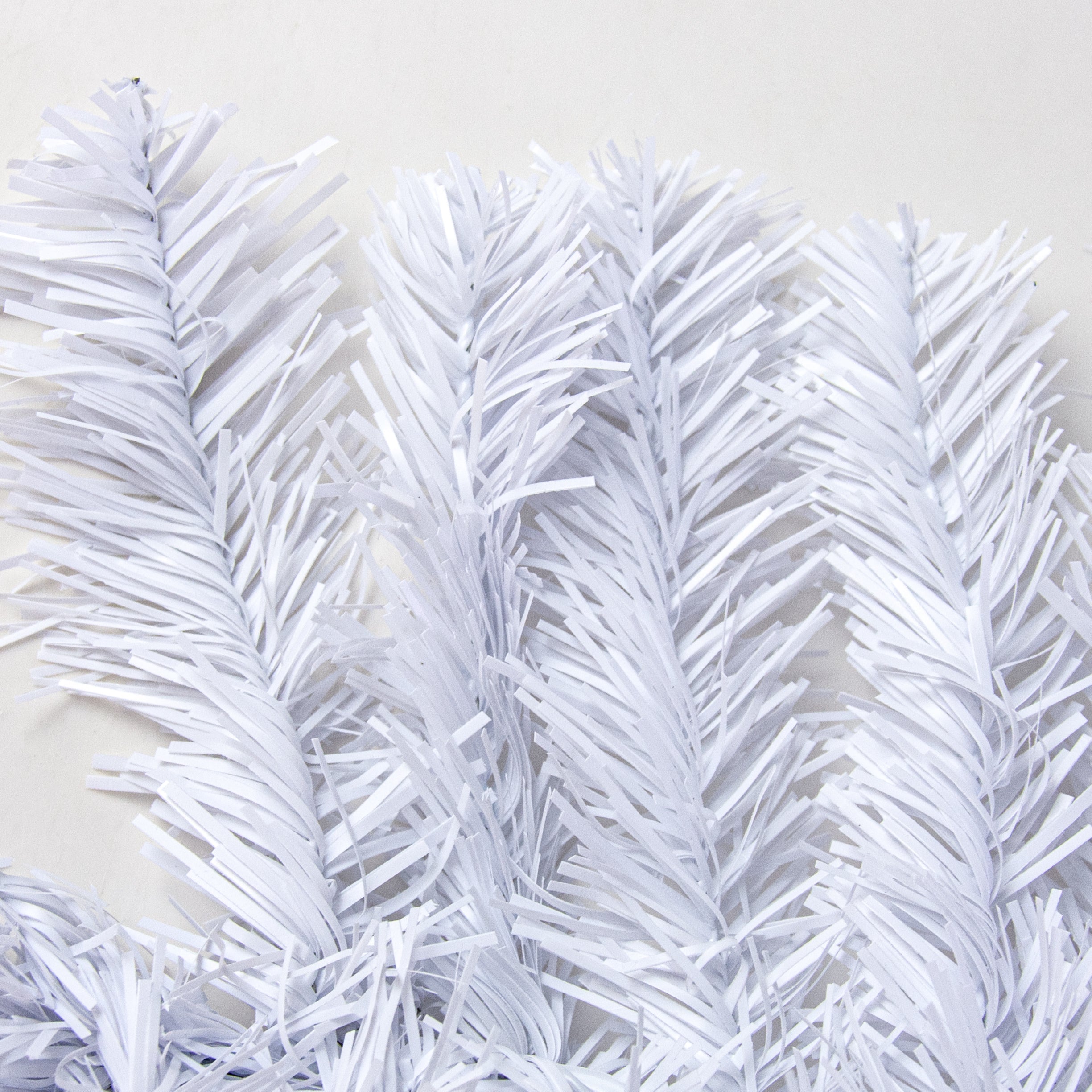 9' PVC Pine Garland: White (201 Tips) detail photo 3