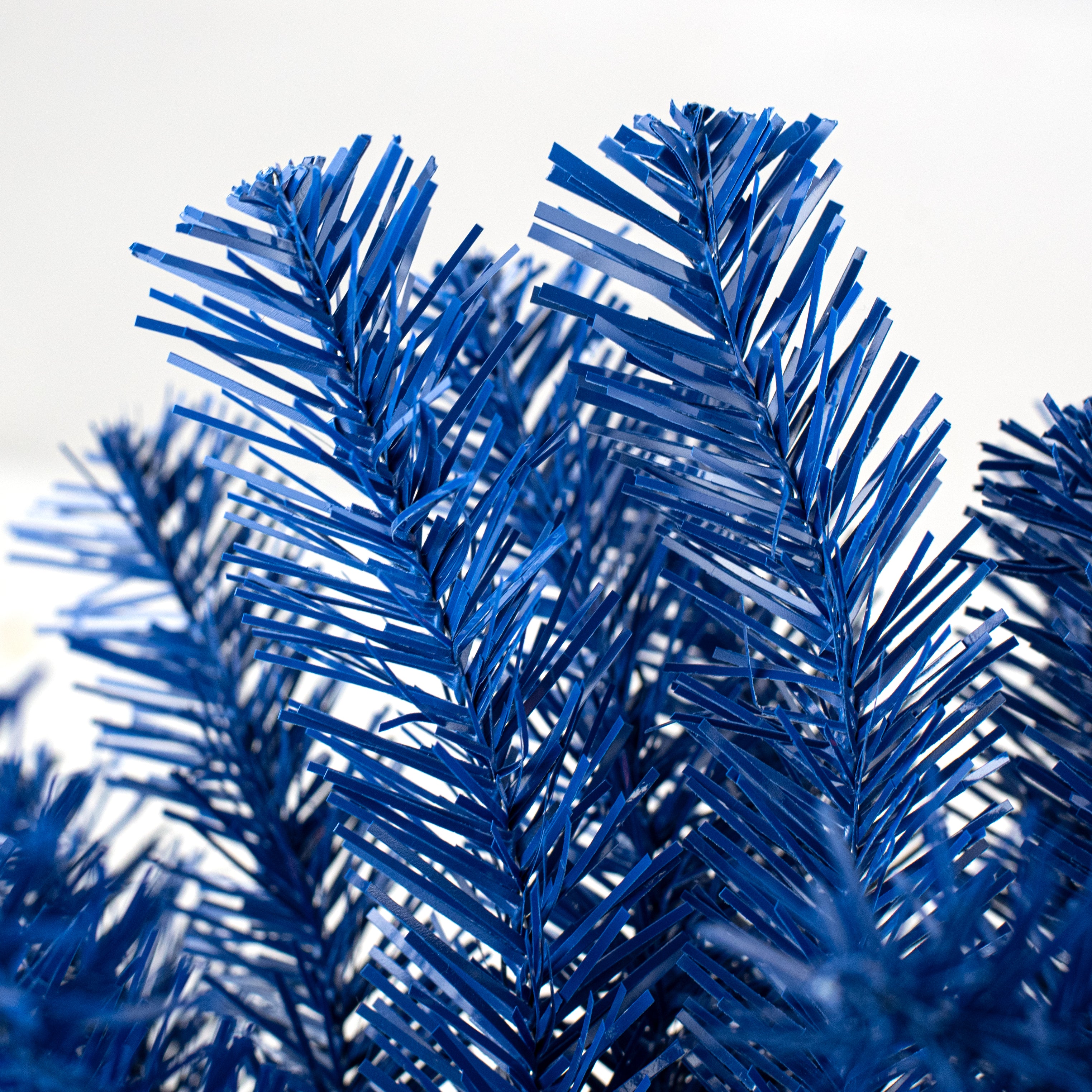 24" PVC Pine Teardrop Swag: Blue detail photo 3