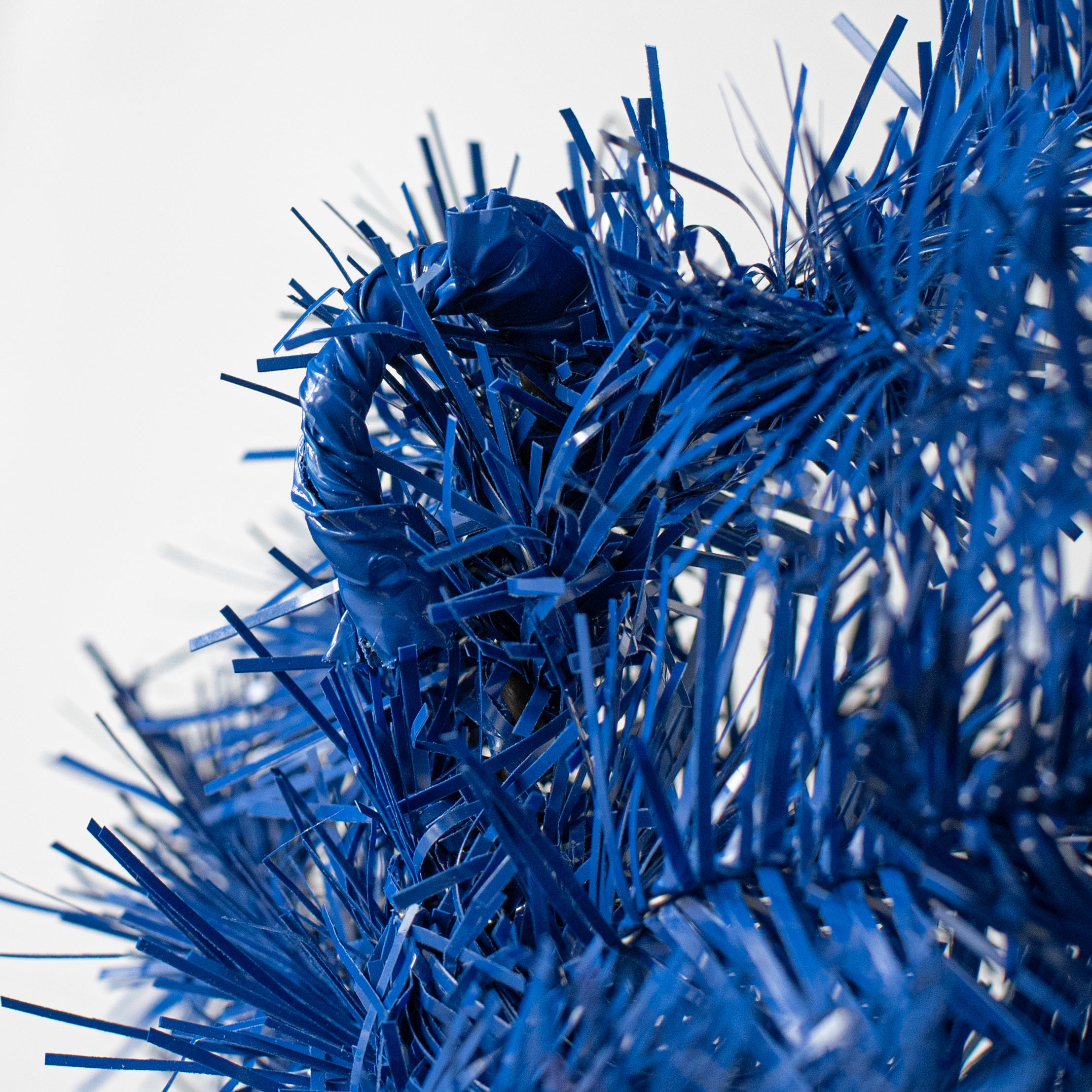 24" PVC Pine Teardrop Swag: Blue detail photo 4