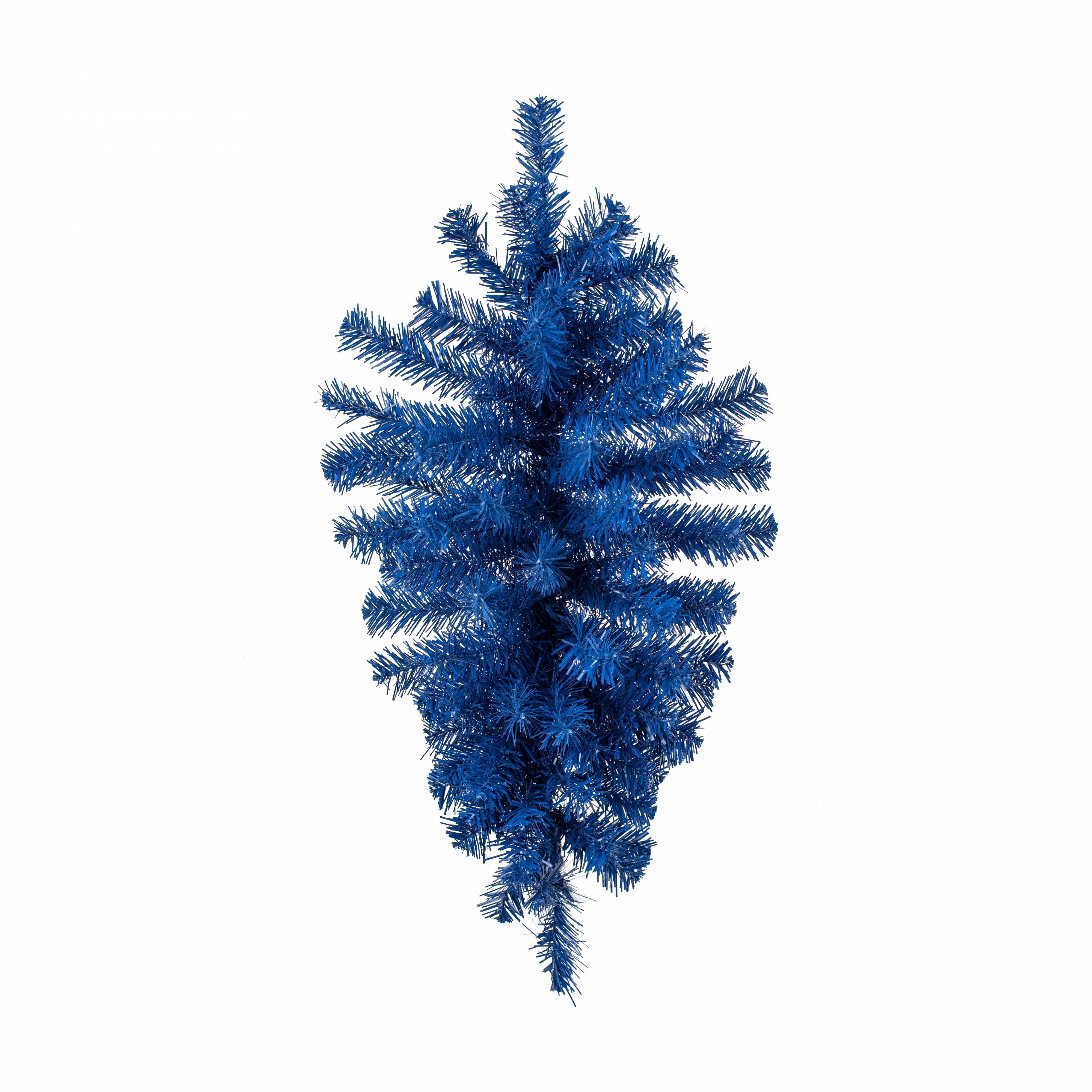 24" PVC Pine Teardrop Swag: Blue Item Number: 82298-BL
