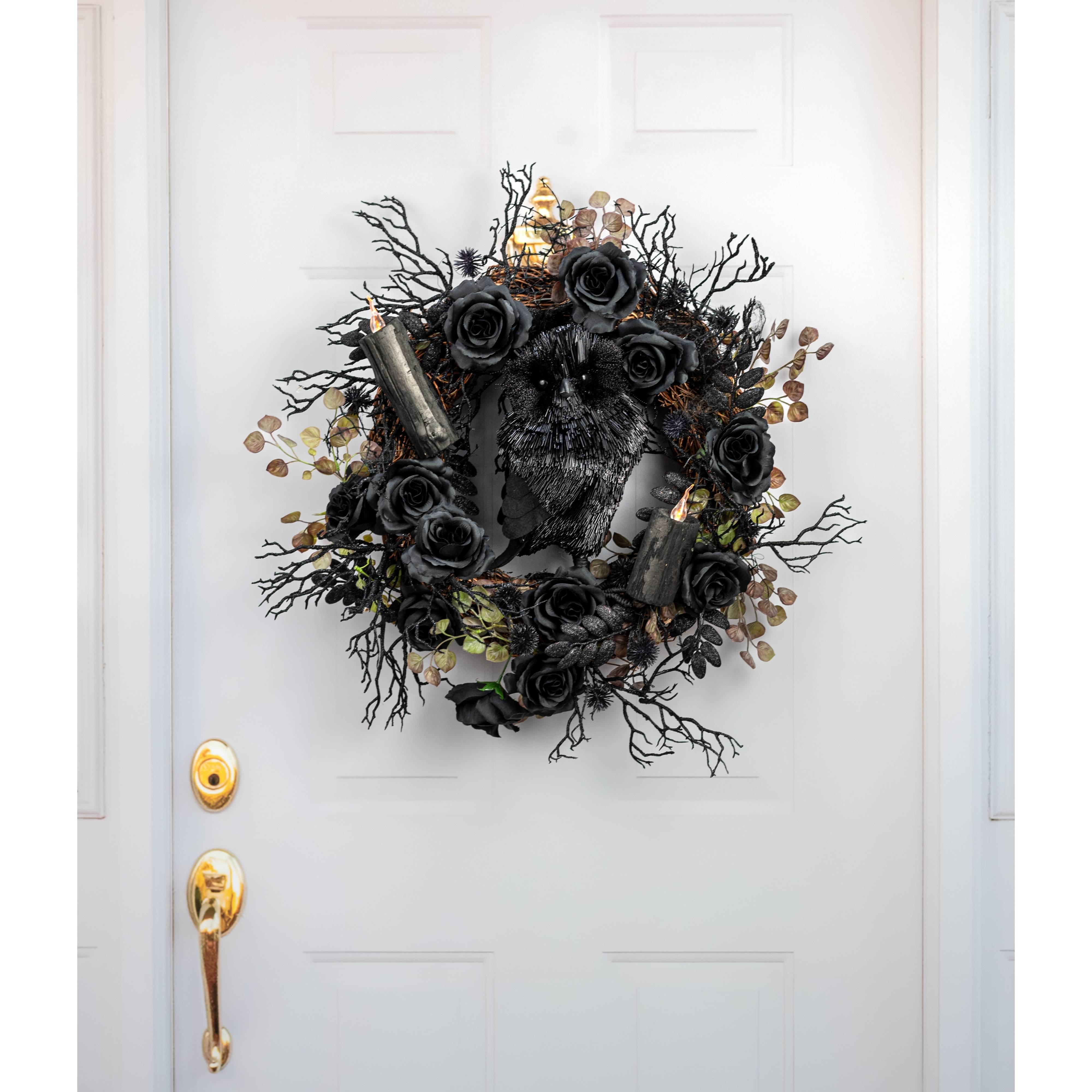 12" PVC & Sisal Owl: Black detail photo 4