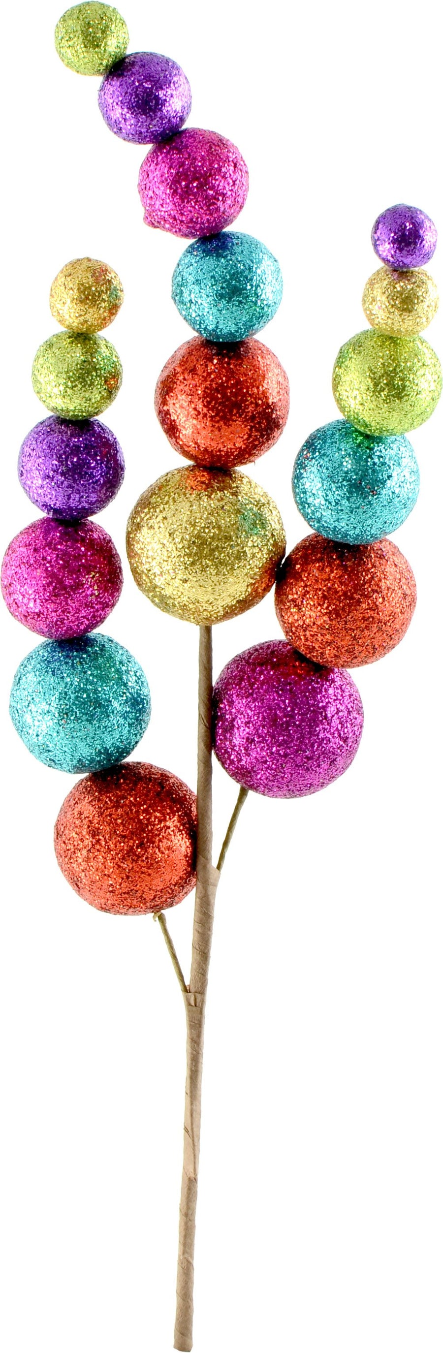 24" Rainbow Metallic Ball Spray: Gold, Lime, Fuchsia, Turquoise Item Number: XS57381R