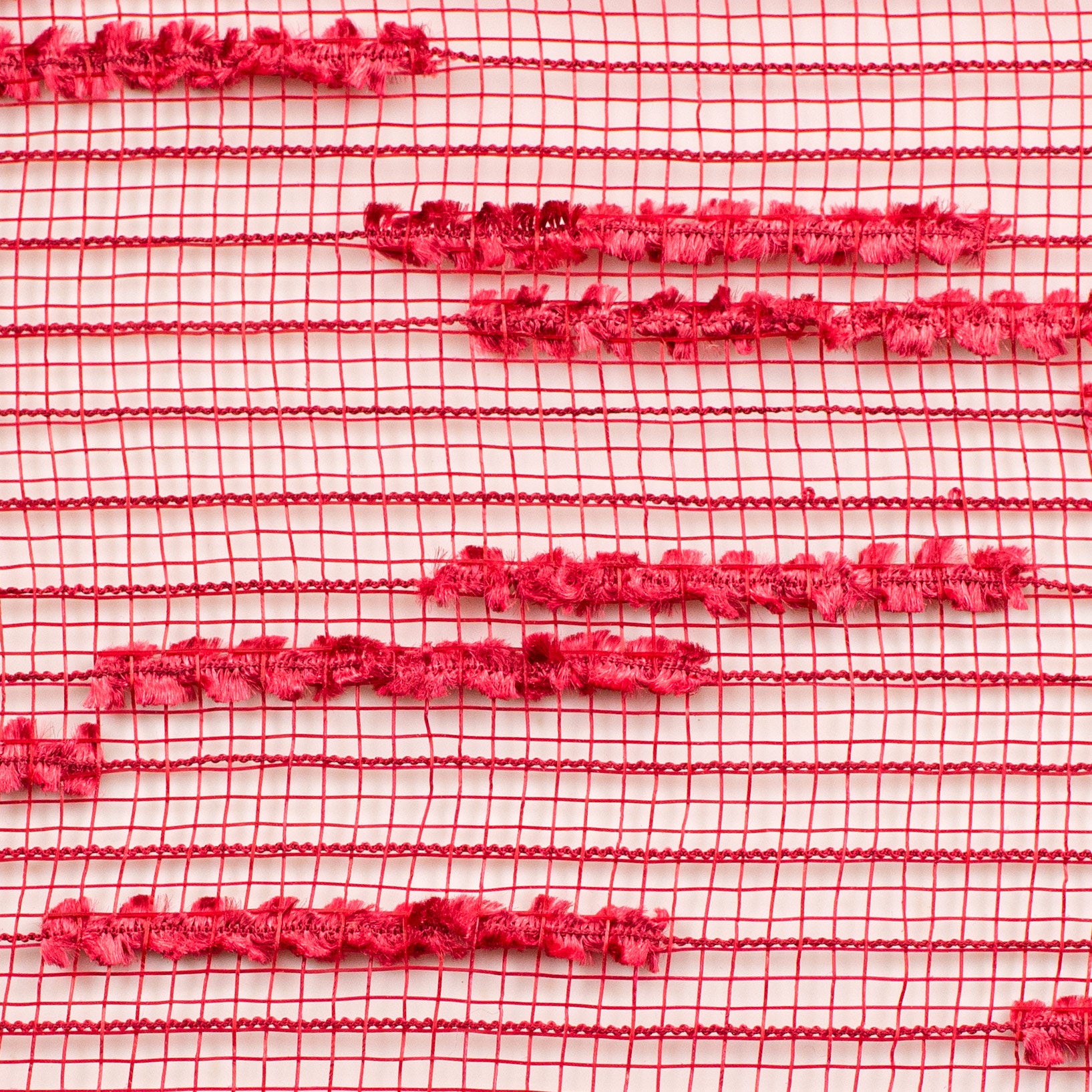 10" Random Double Drift with Foil Mesh: Red detail photo 3