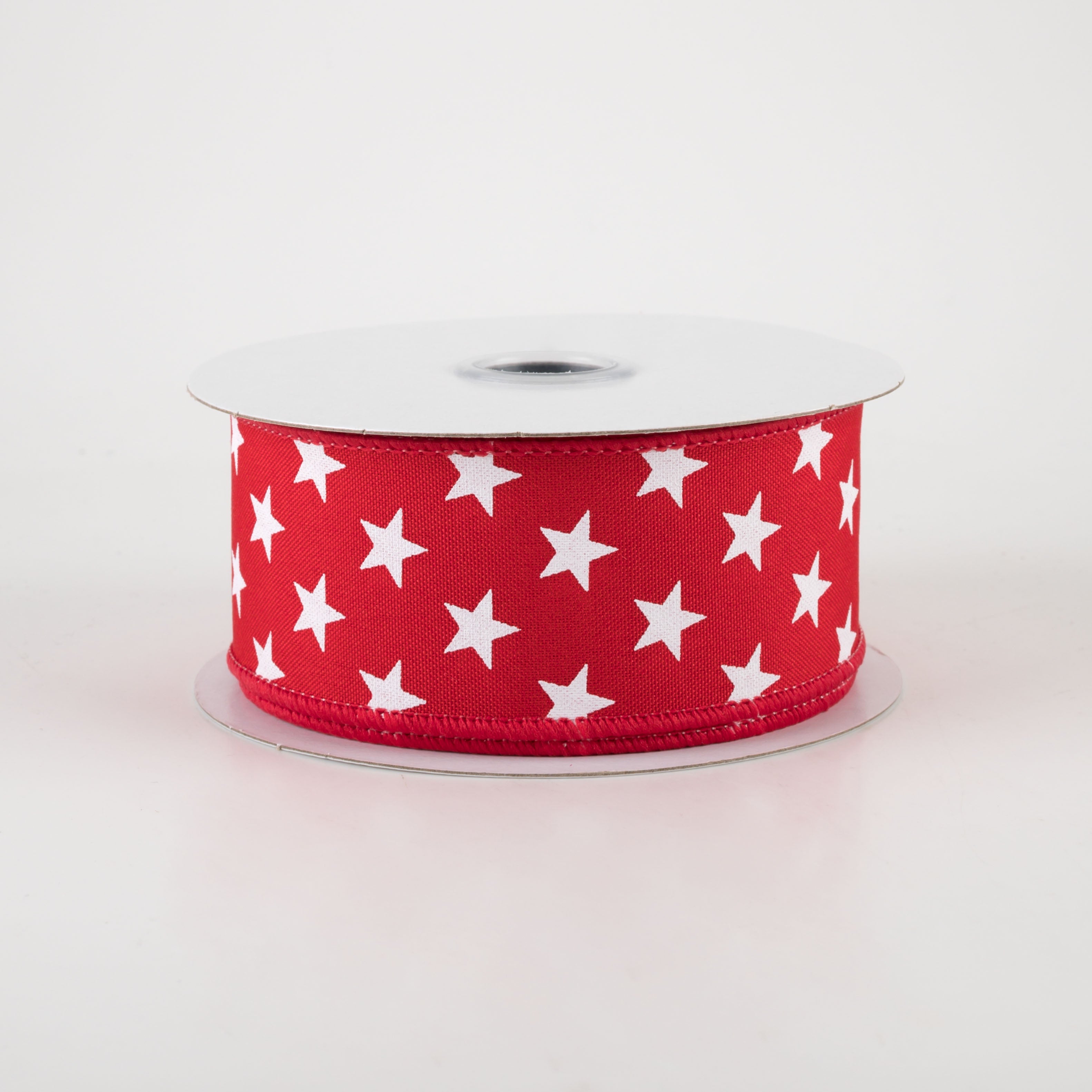 1.5" Random Star Ribbon: Red (10 Yards)