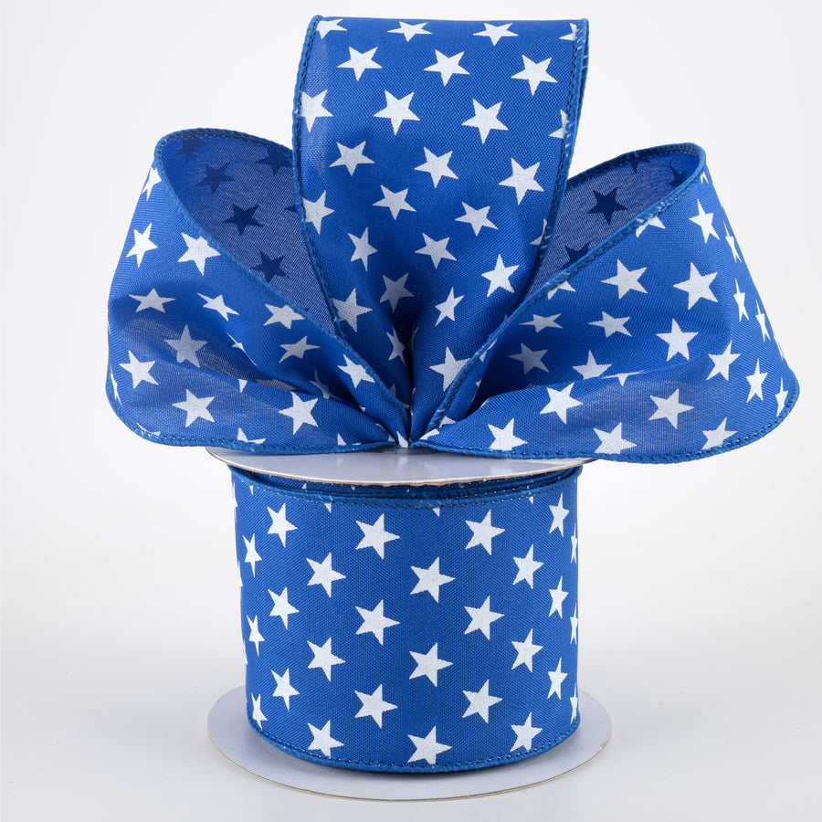 2.5" Random Star Ribbon: Royal Blue (10 Yards) Lifestyle Photo