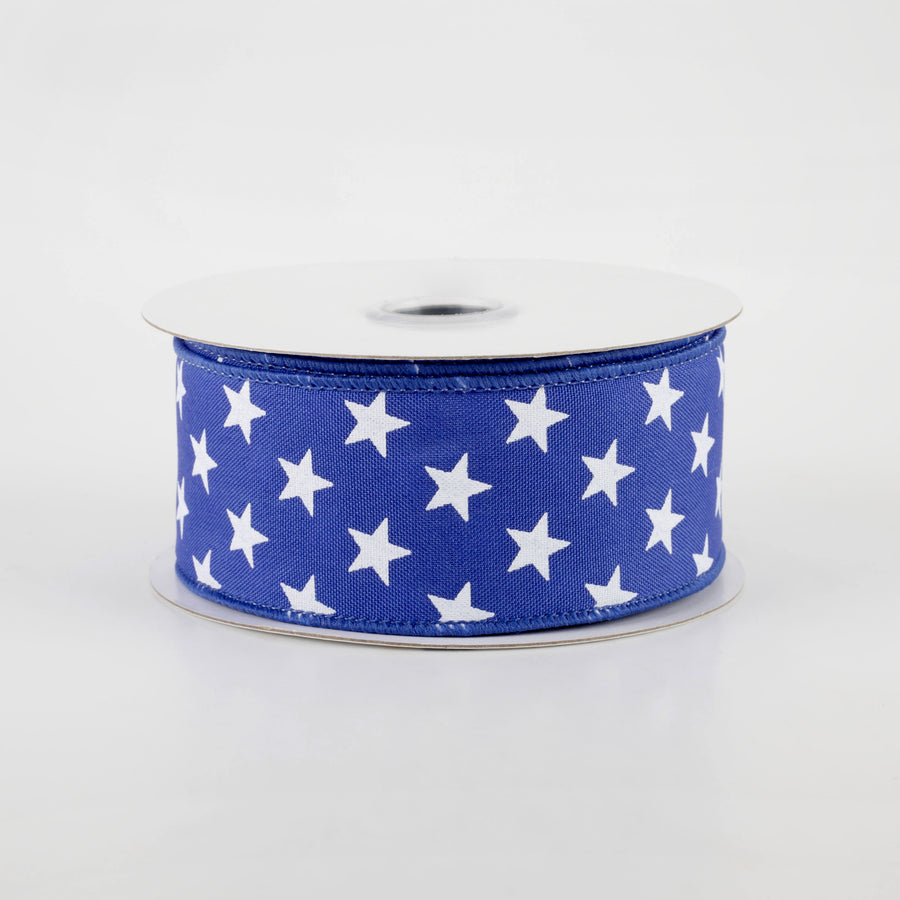 1.5" Random Star Ribbon: Royal Blue (10 Yards)