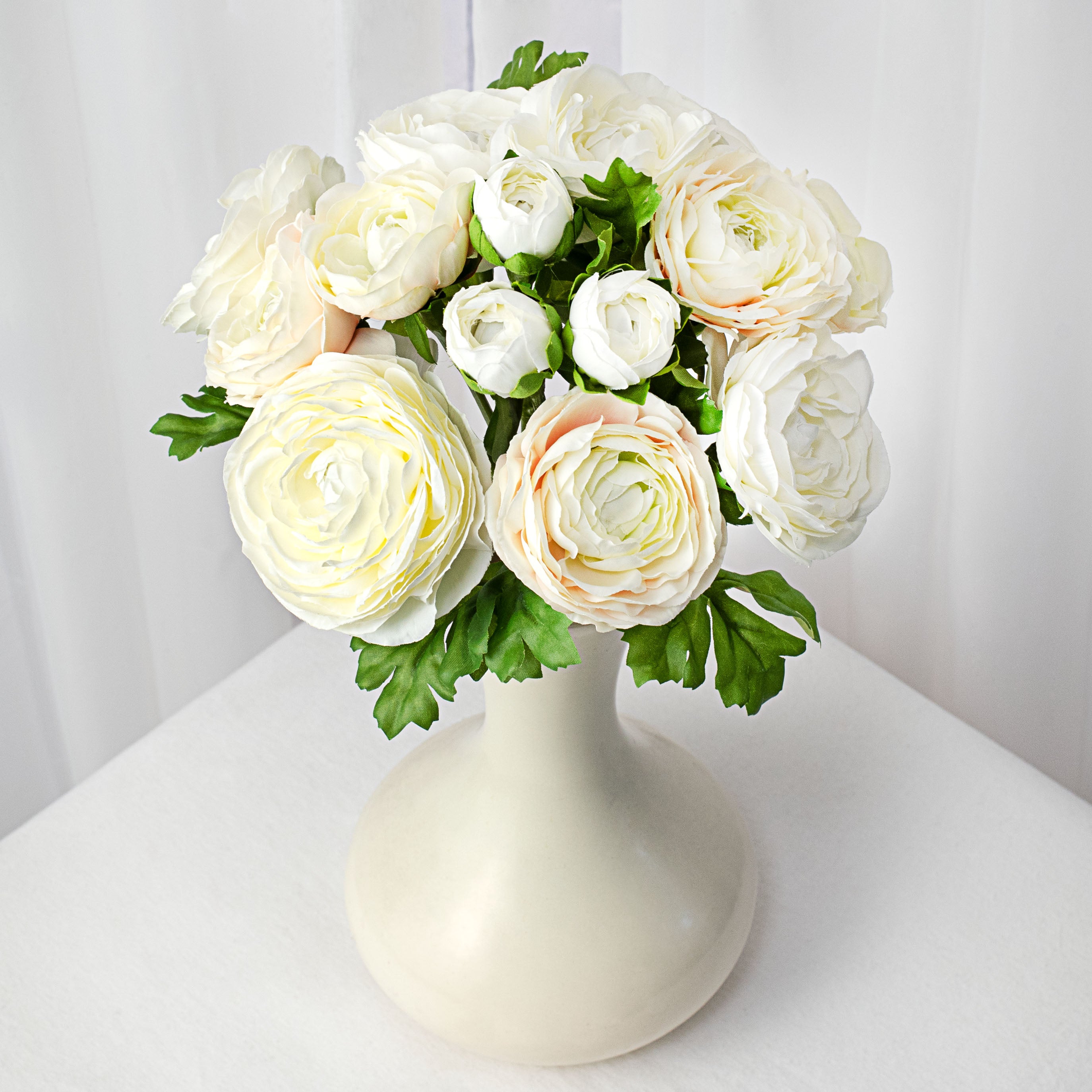 14" Ranunculus Bundle: Cream Item Number: 148405