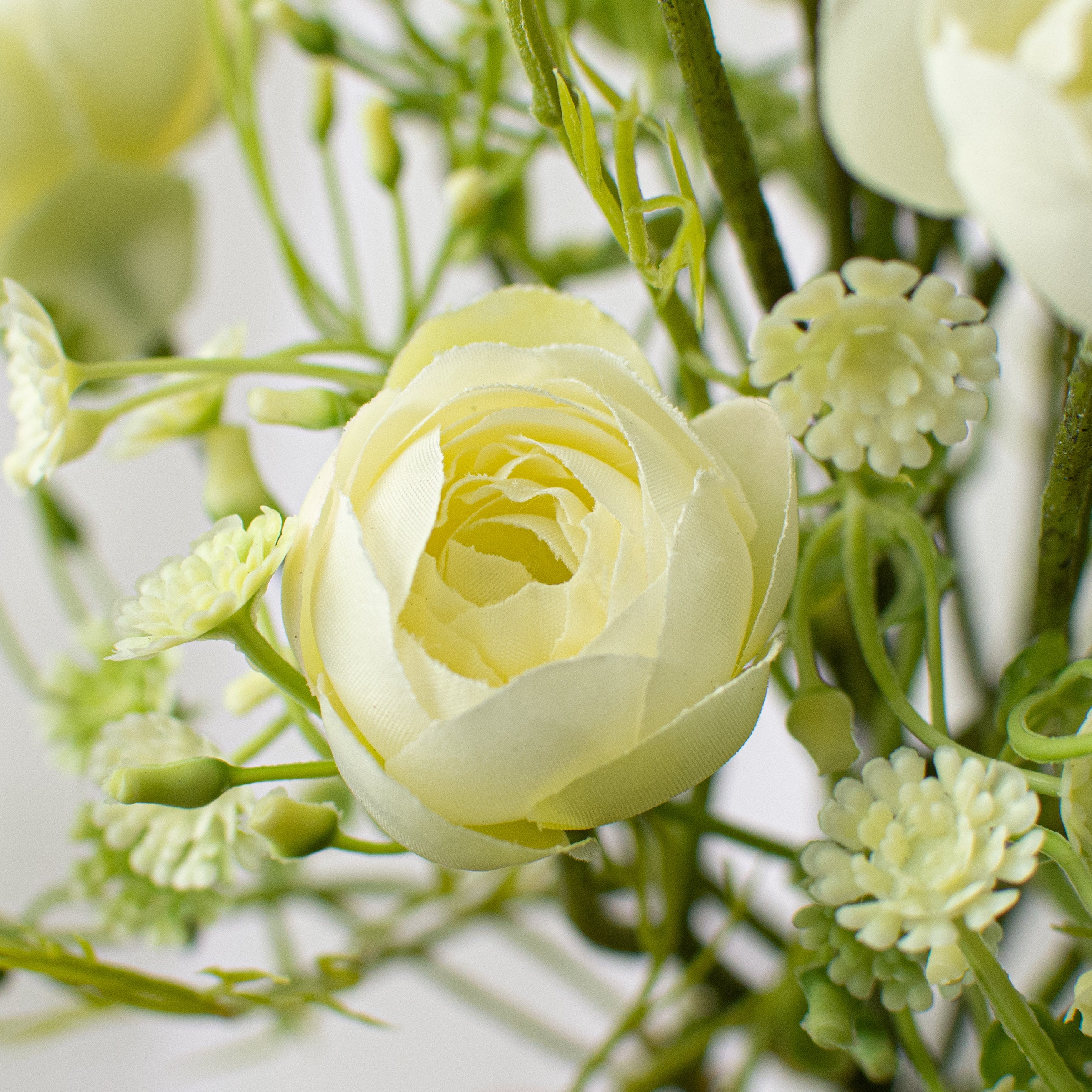 14" Ranunculus Bundle: Cream White Lifestyle Photo