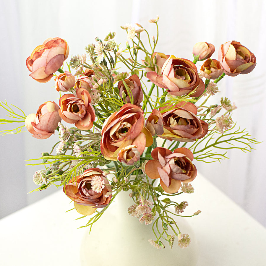 14" Ranunculus Bundle: Mauve Beige Item Number: 2220074MB
