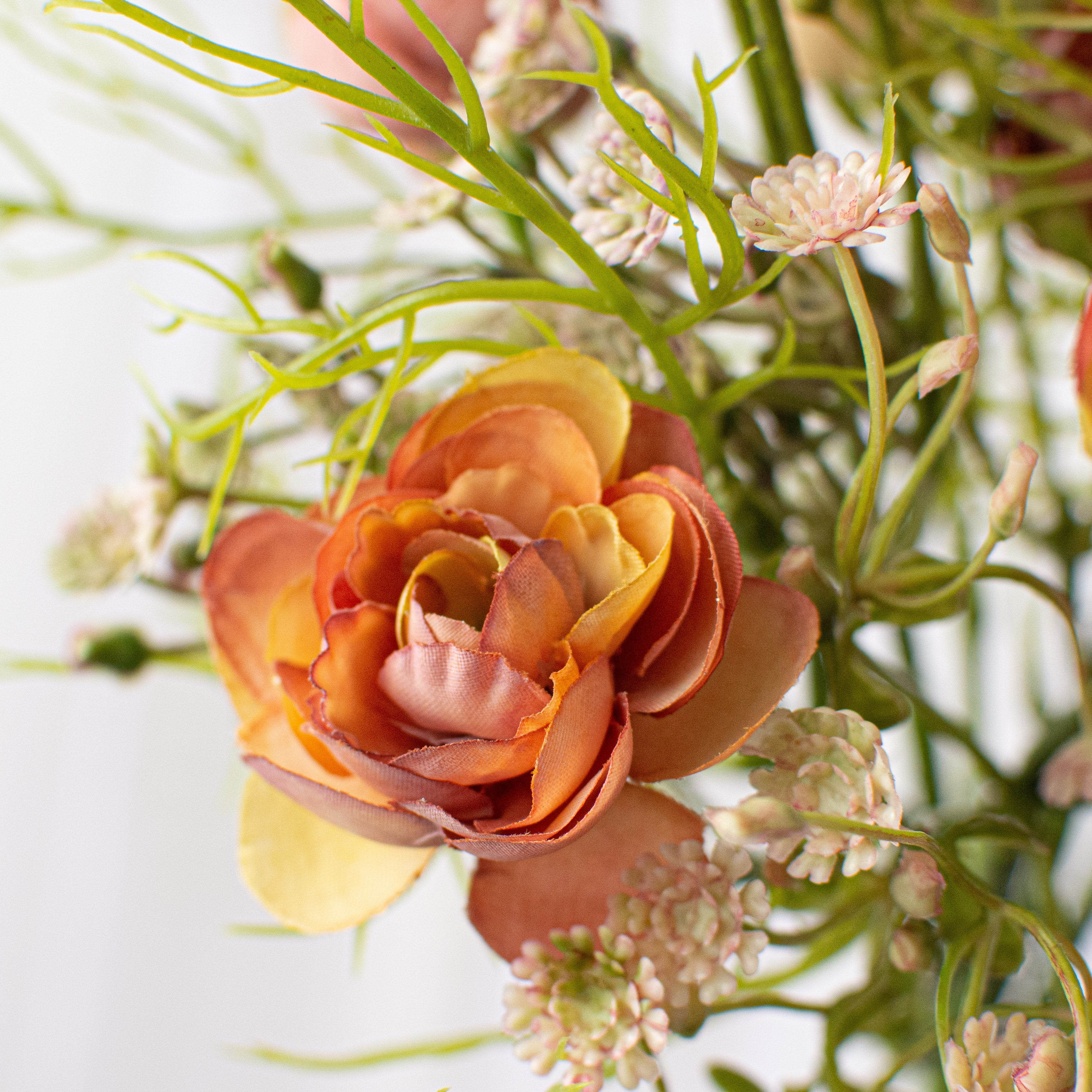 14" Ranunculus Bundle: Mauve Beige detail photo 3