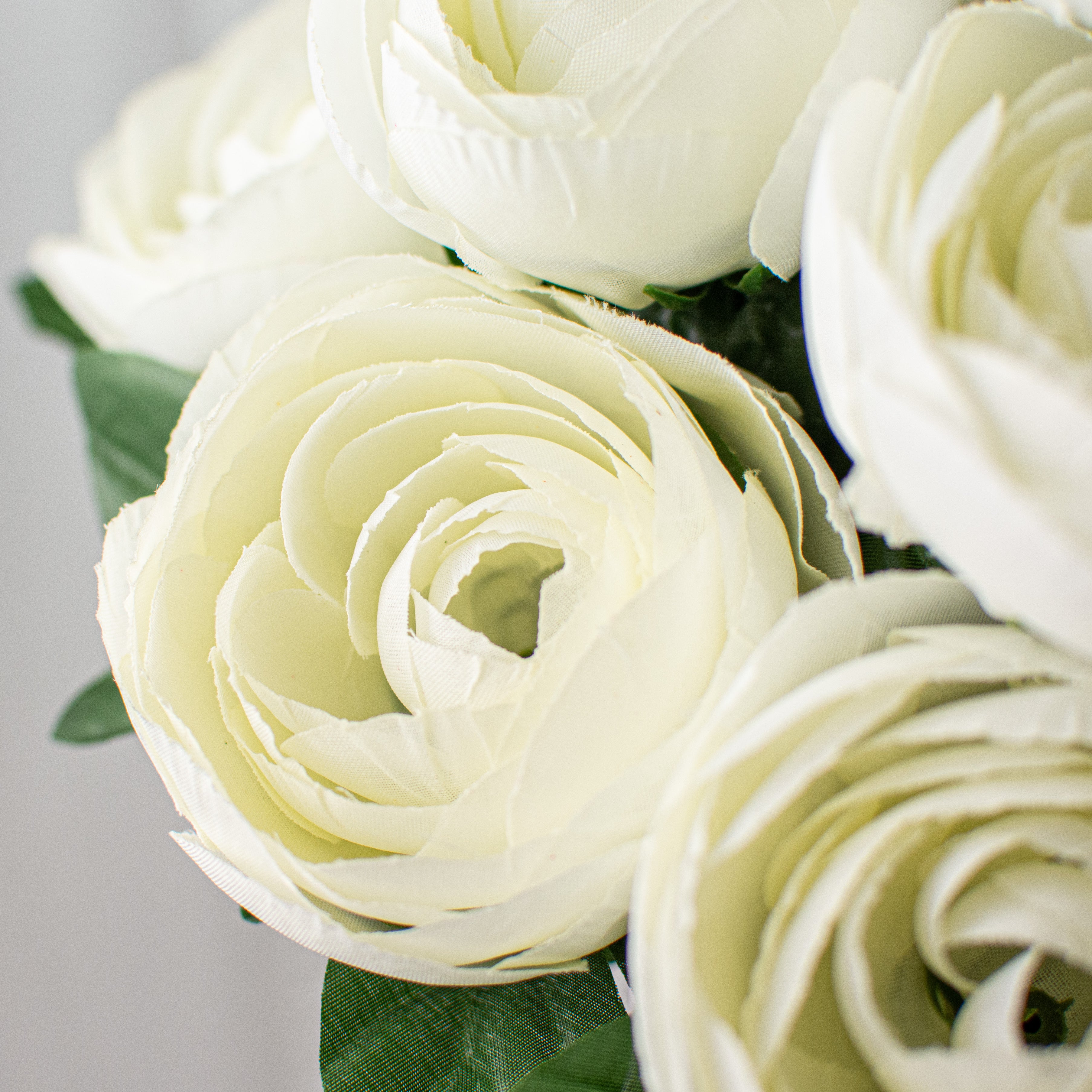 20" Ranunculus Bush: Cream (12 Stem) Lifestyle Photo