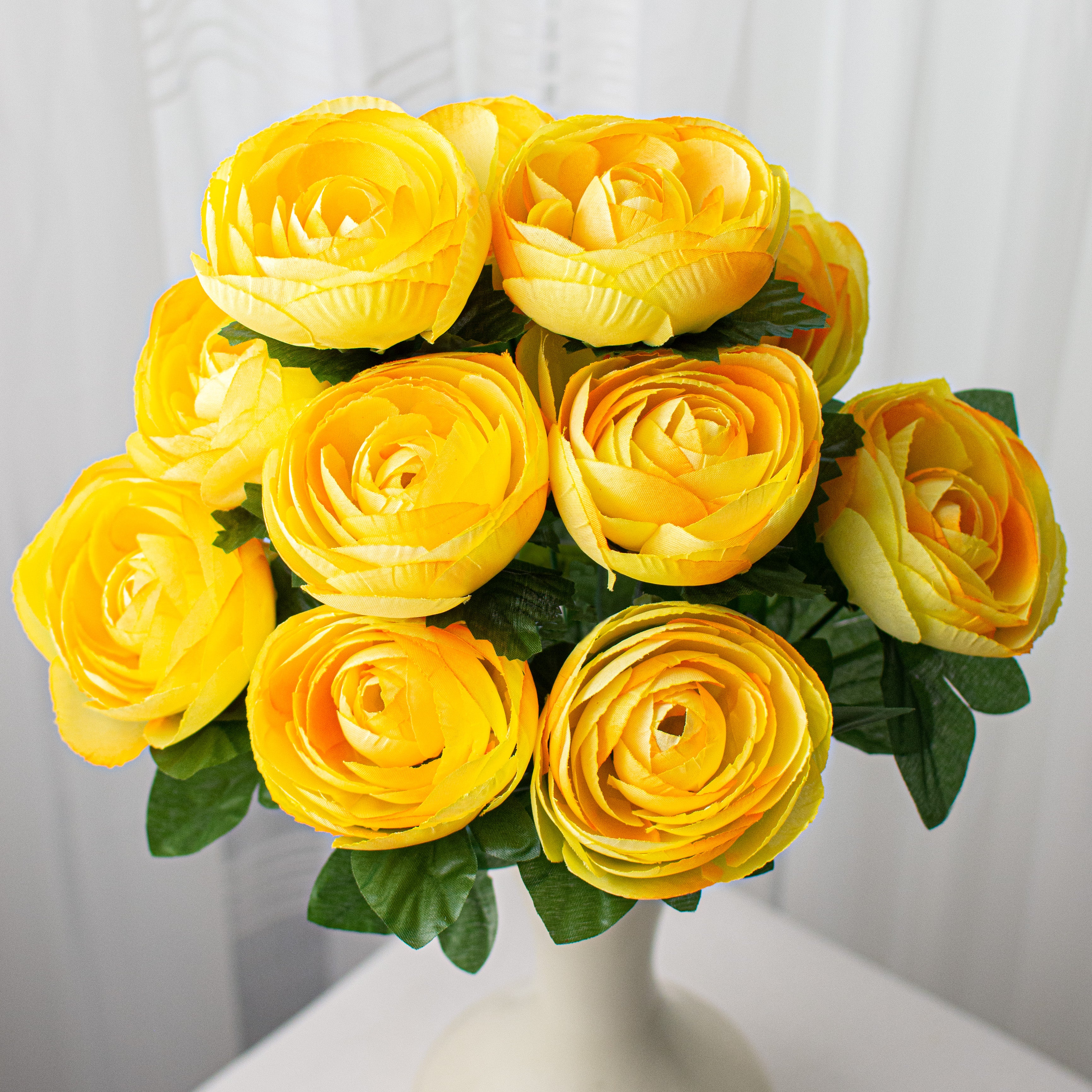 20" Ranunculus Bush: Yellow (12 Stem) Item Number: 63329YW