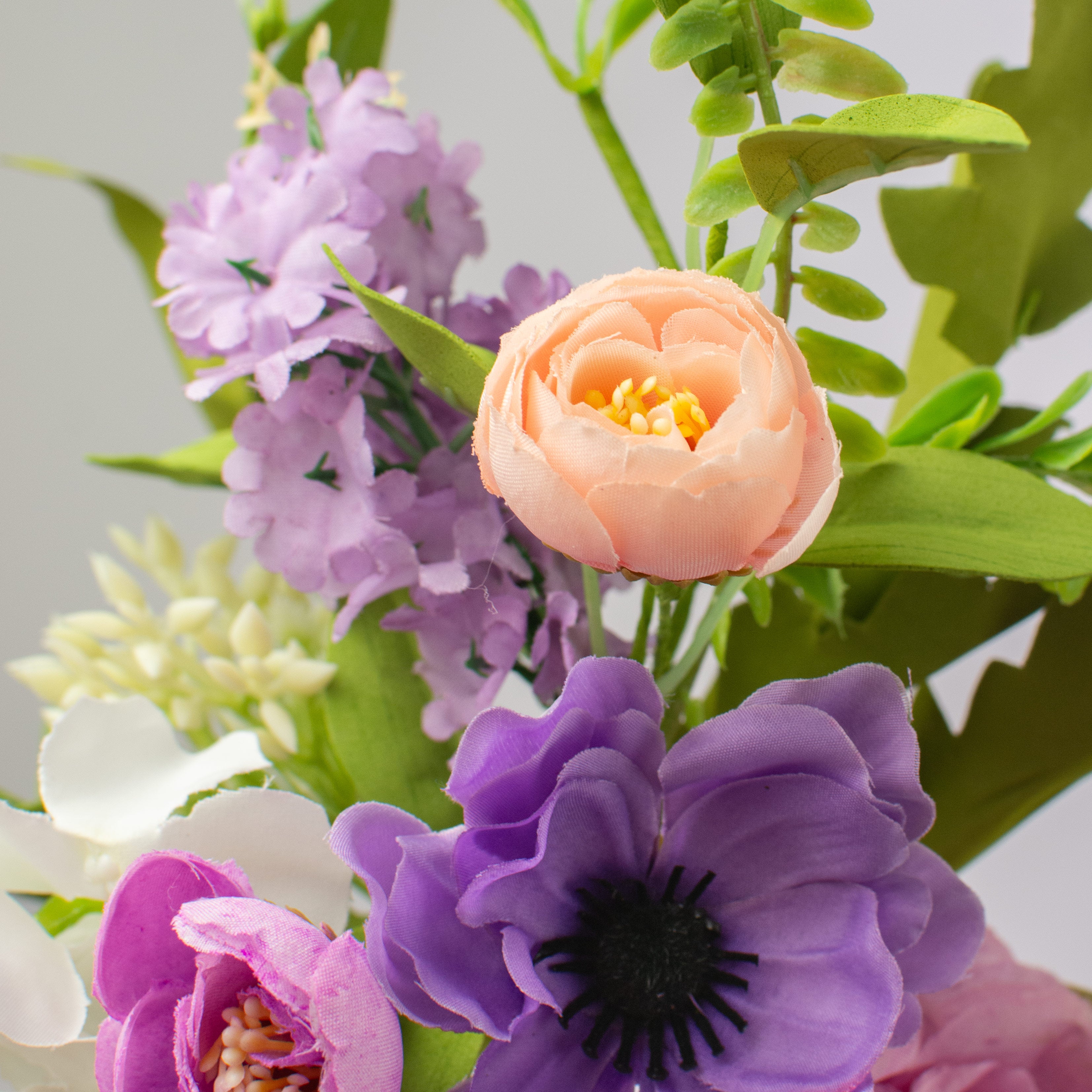 18" Ranunculus Lilac Bush detail photo 4