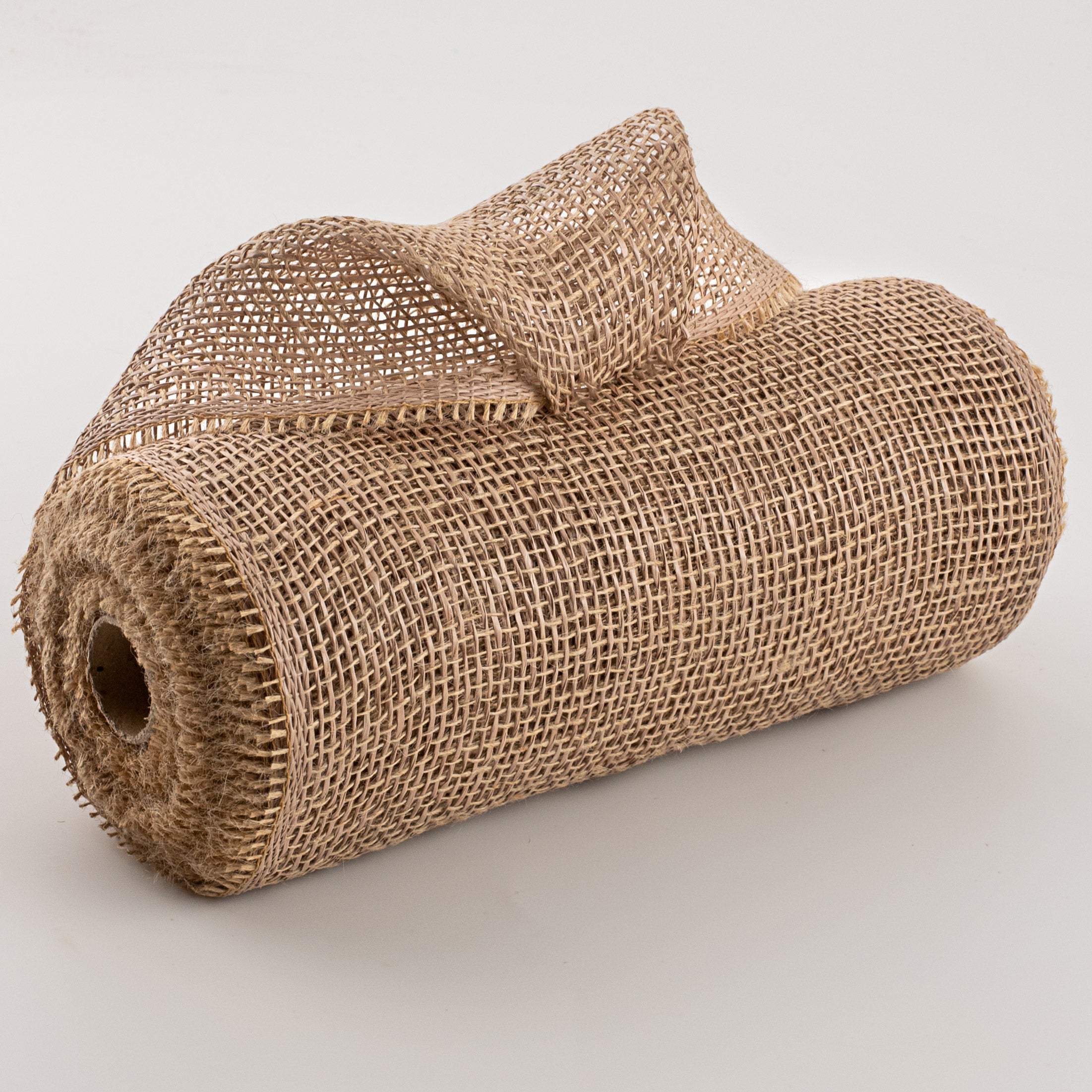 10" Poly Burlap & Jute Mesh: Natural