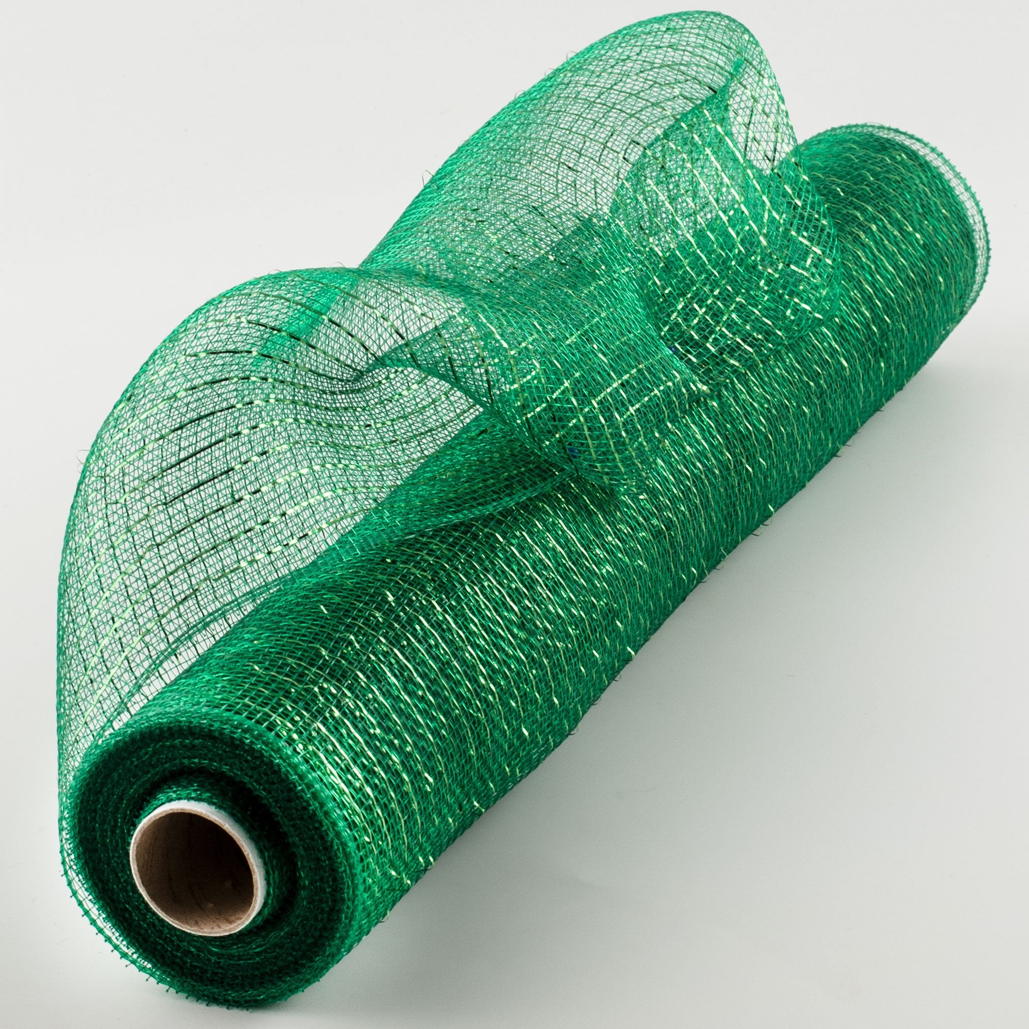 21" Poly Deco Mesh: Metallic Emerald Green