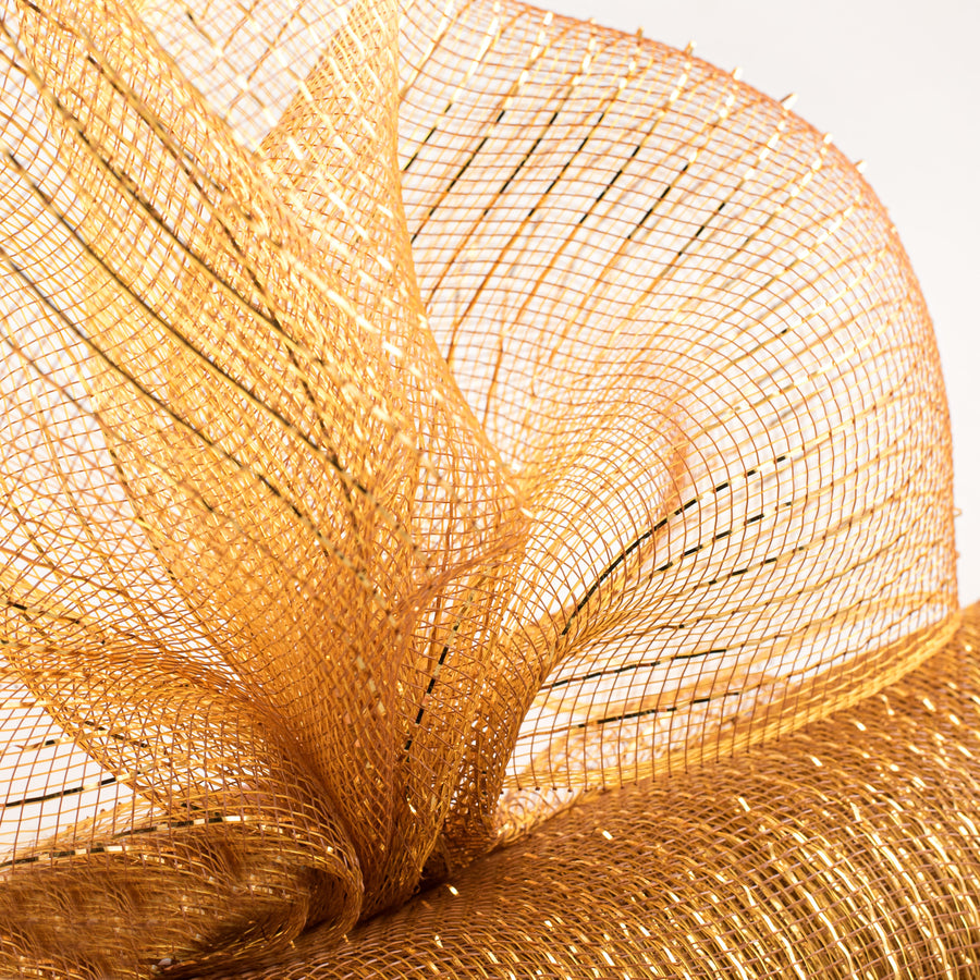 21" Poly Deco Mesh: Metallic Gold & Gold