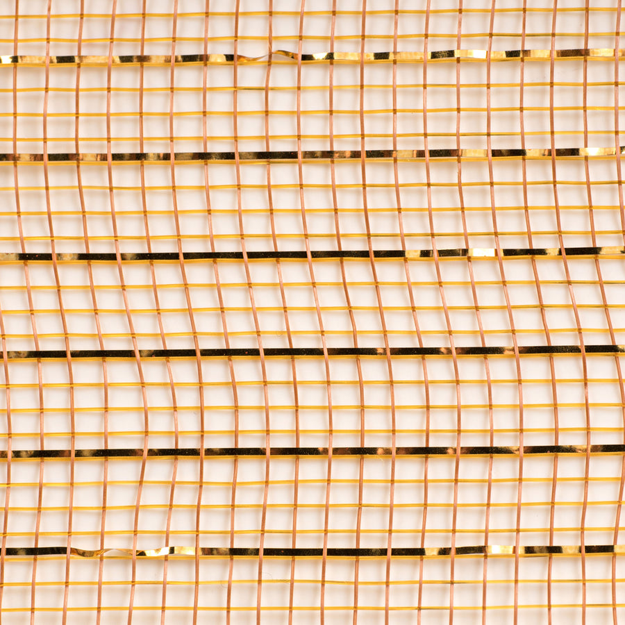 21" Poly Deco Mesh: Metallic Gold & Gold