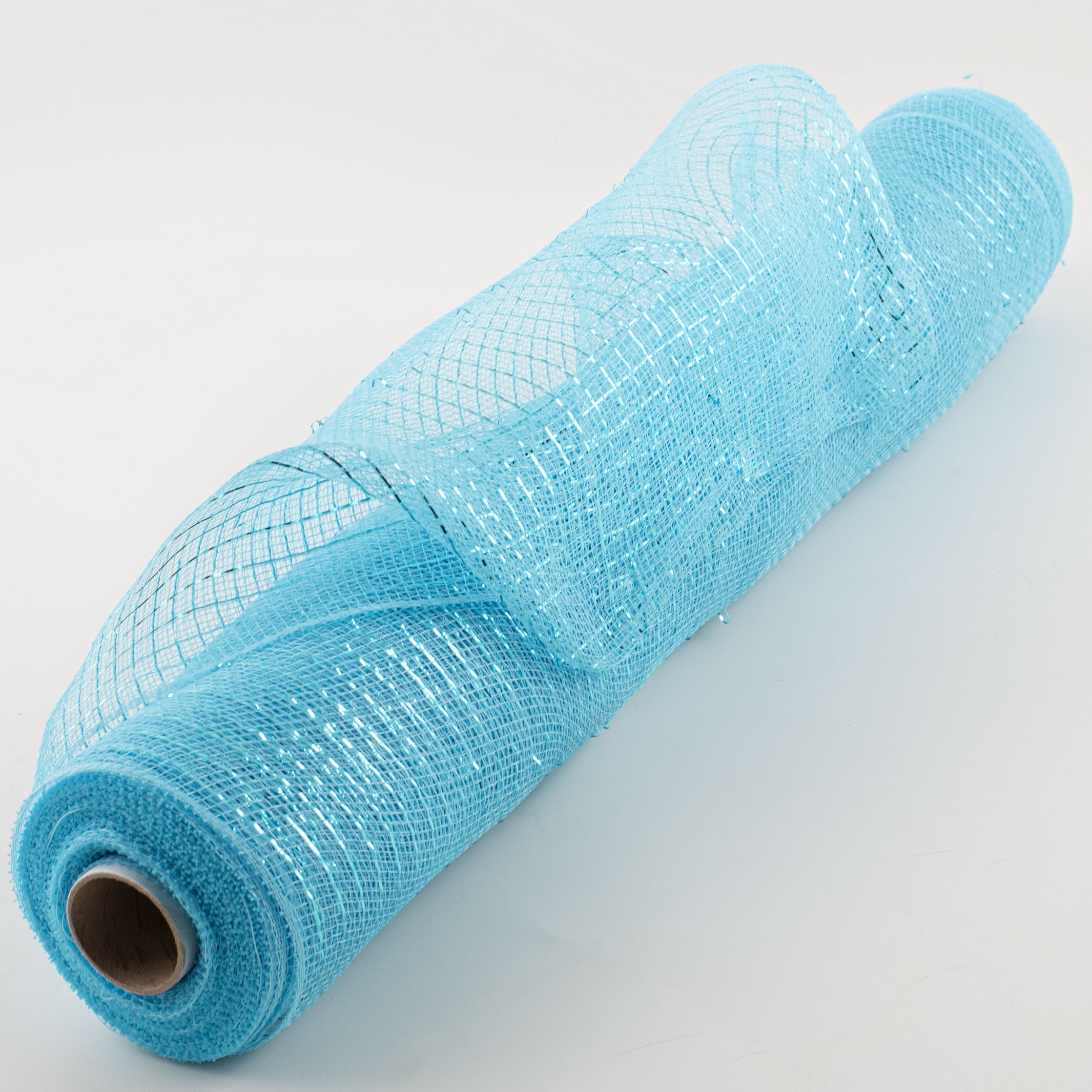 21" Poly Deco Mesh: Metallic Turquoise