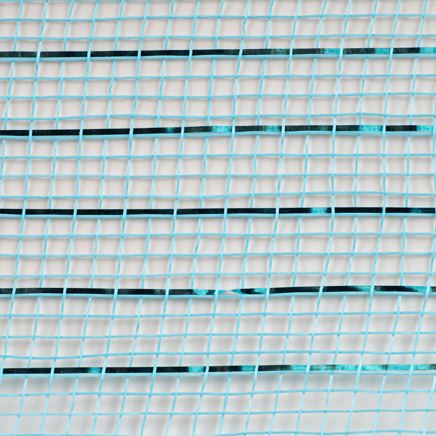 21" Poly Deco Mesh: Metallic Turquoise