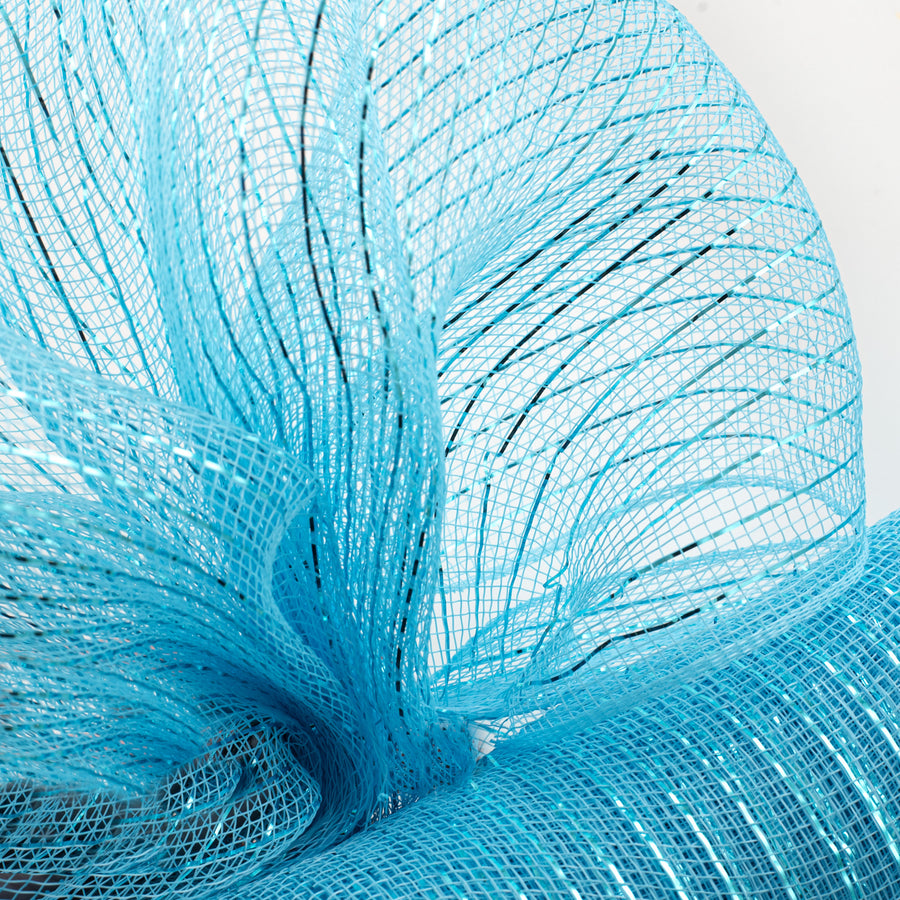 21" Poly Deco Mesh: Metallic Turquoise
