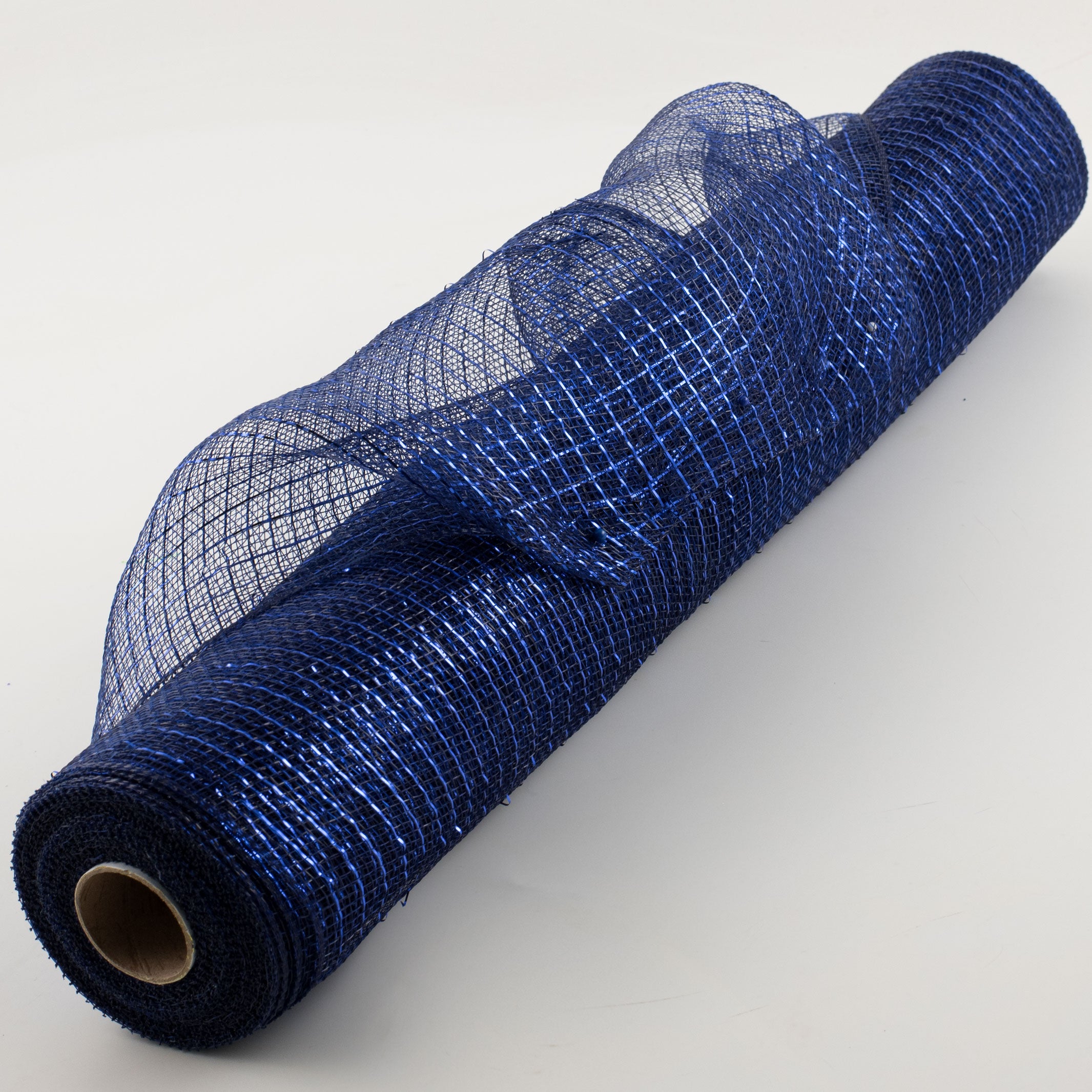 21" Poly Deco Mesh: Metallic Navy/Royal