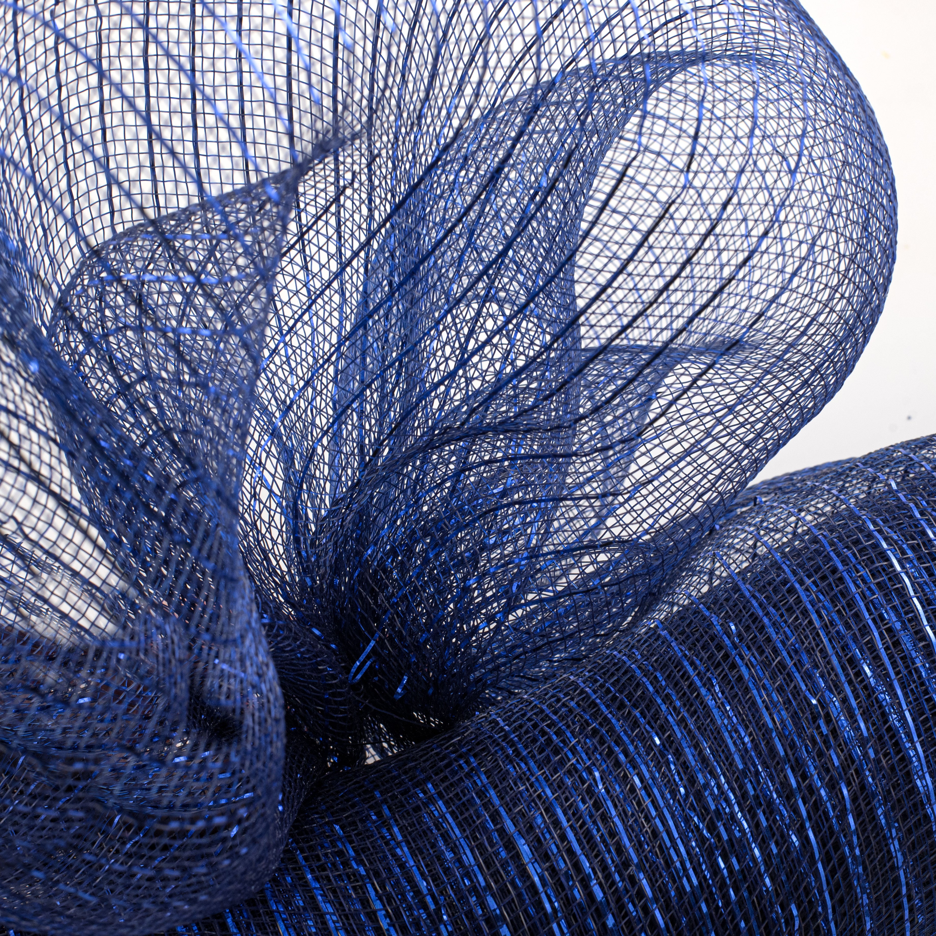 21" Poly Deco Mesh: Metallic Navy/Royal