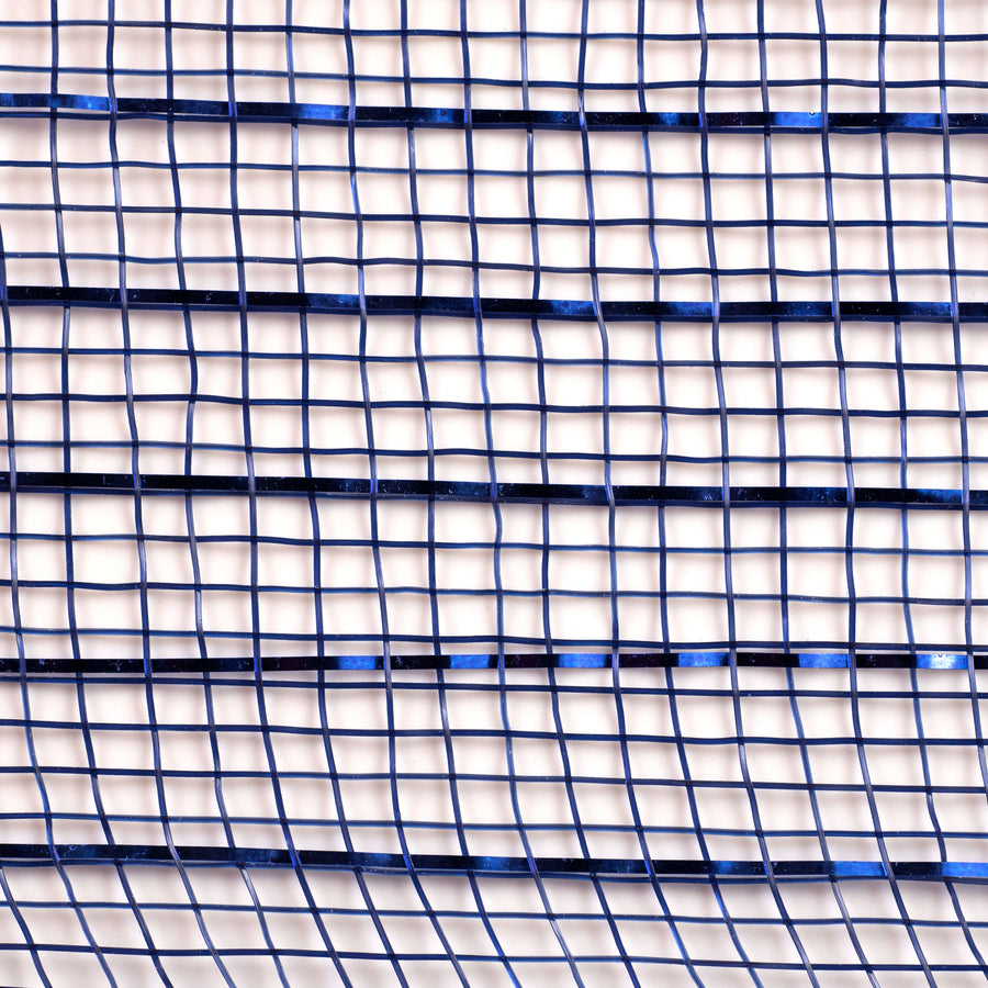 21" Poly Deco Mesh: Metallic Navy/Royal