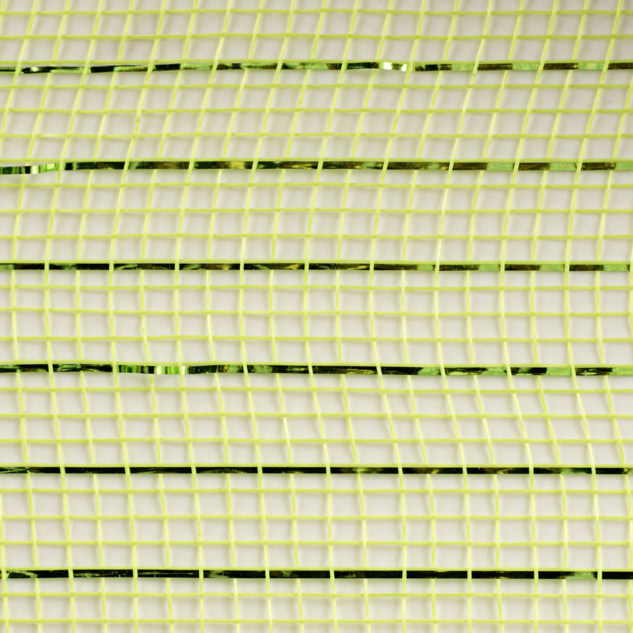 21" Poly Deco Mesh: Metallic Apple Green