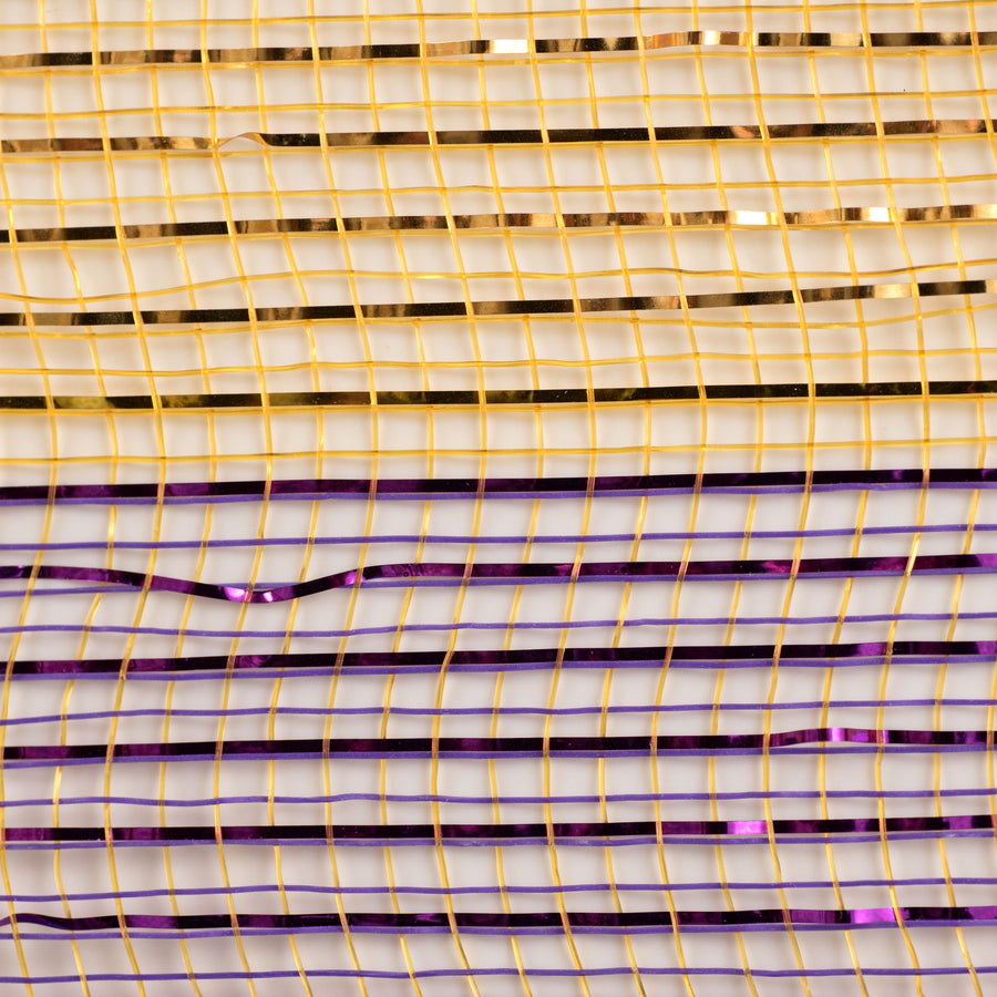 21" Poly Deco Mesh: Mardi Gras Bold