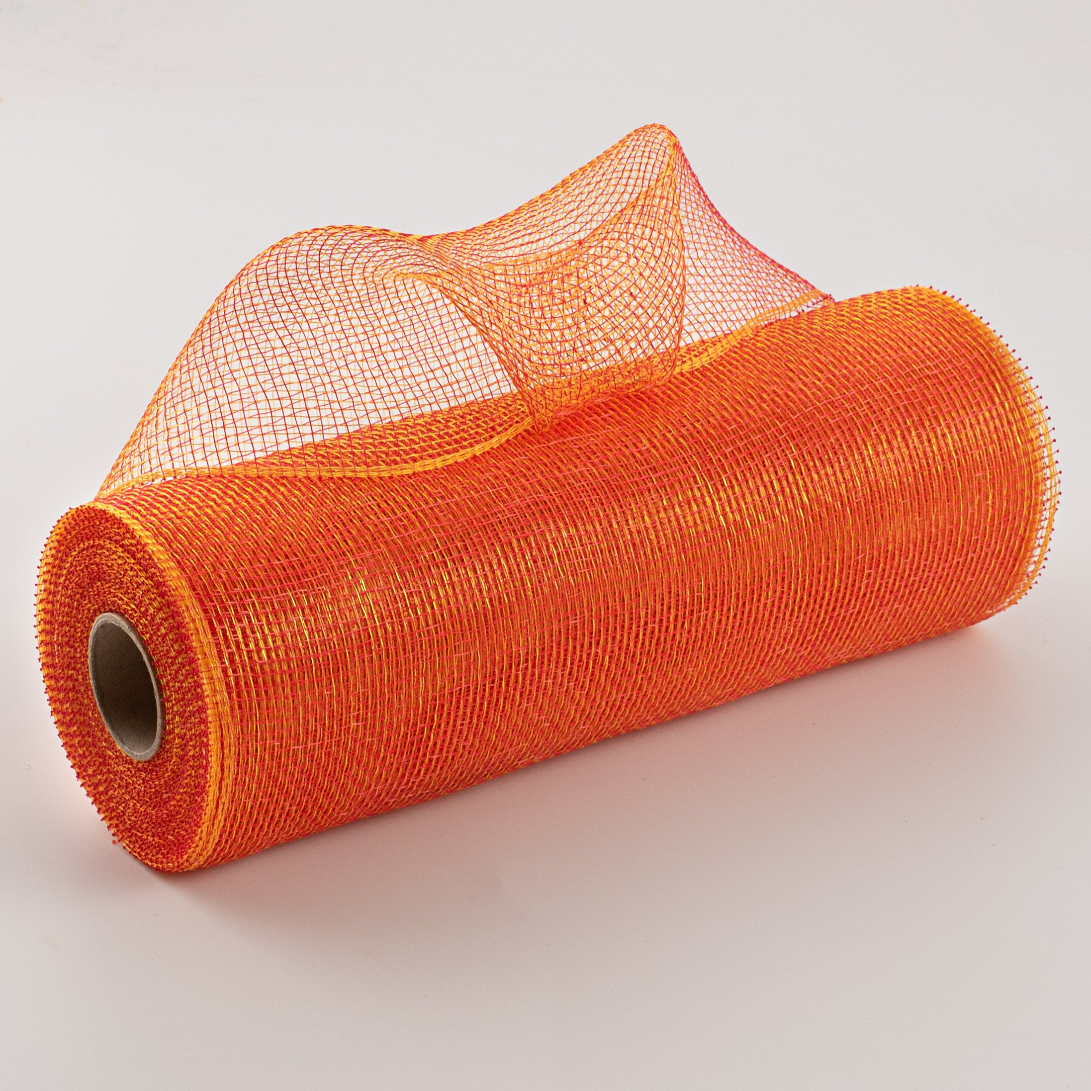 10" Poly Deco Mesh: 2-Tone Red/Gold