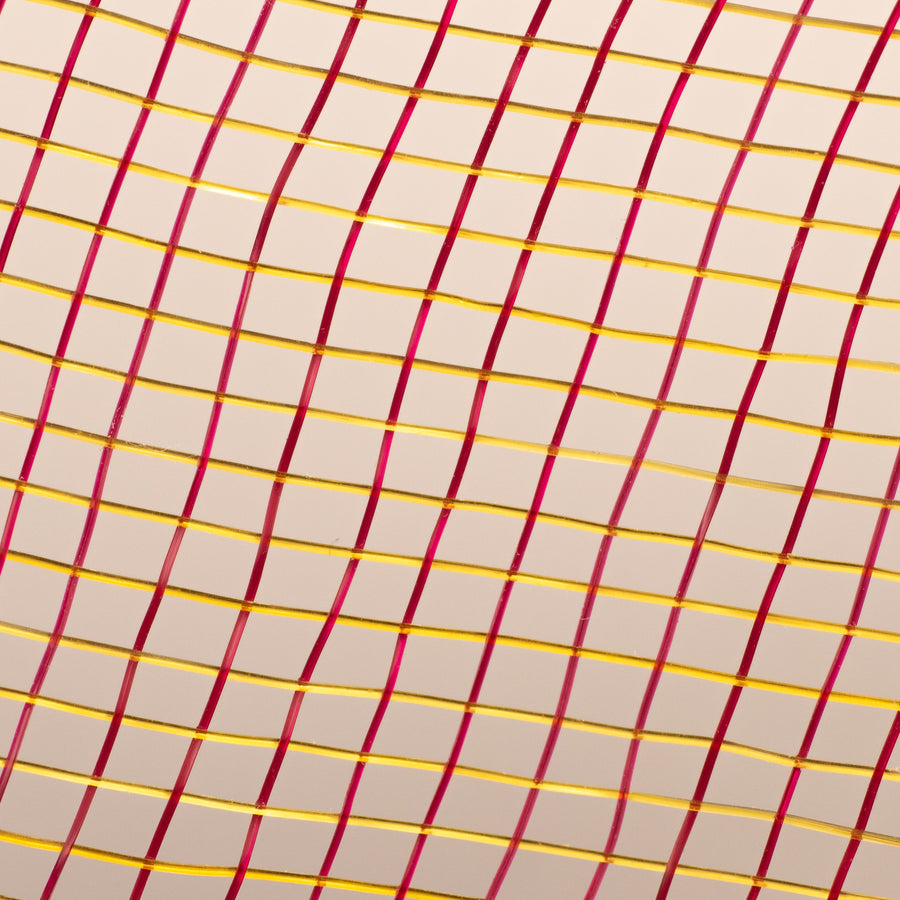 10" Poly Deco Mesh: 2-Tone Burgundy/Gold